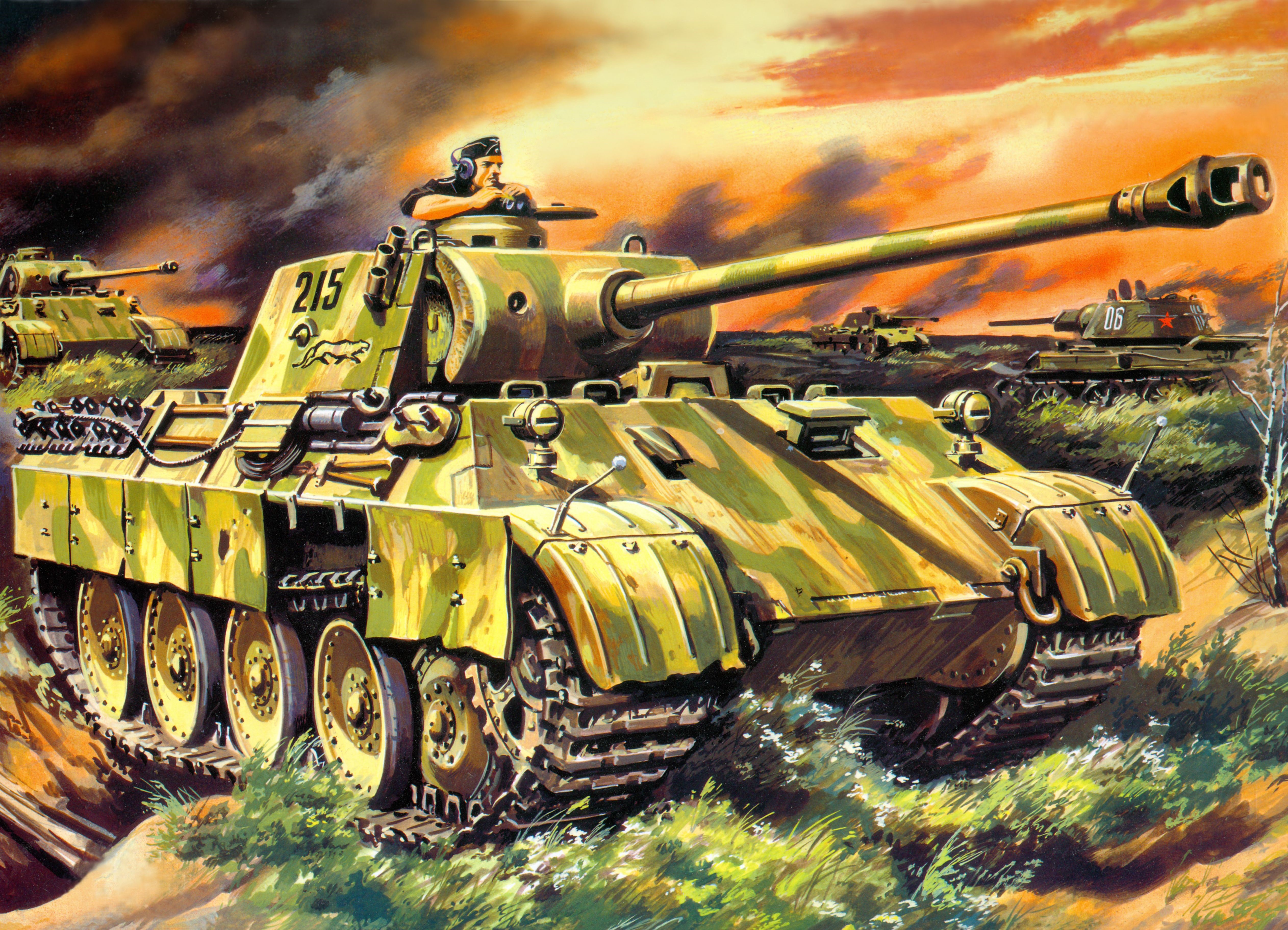 Painting Art of Tanks HD Wallpaper