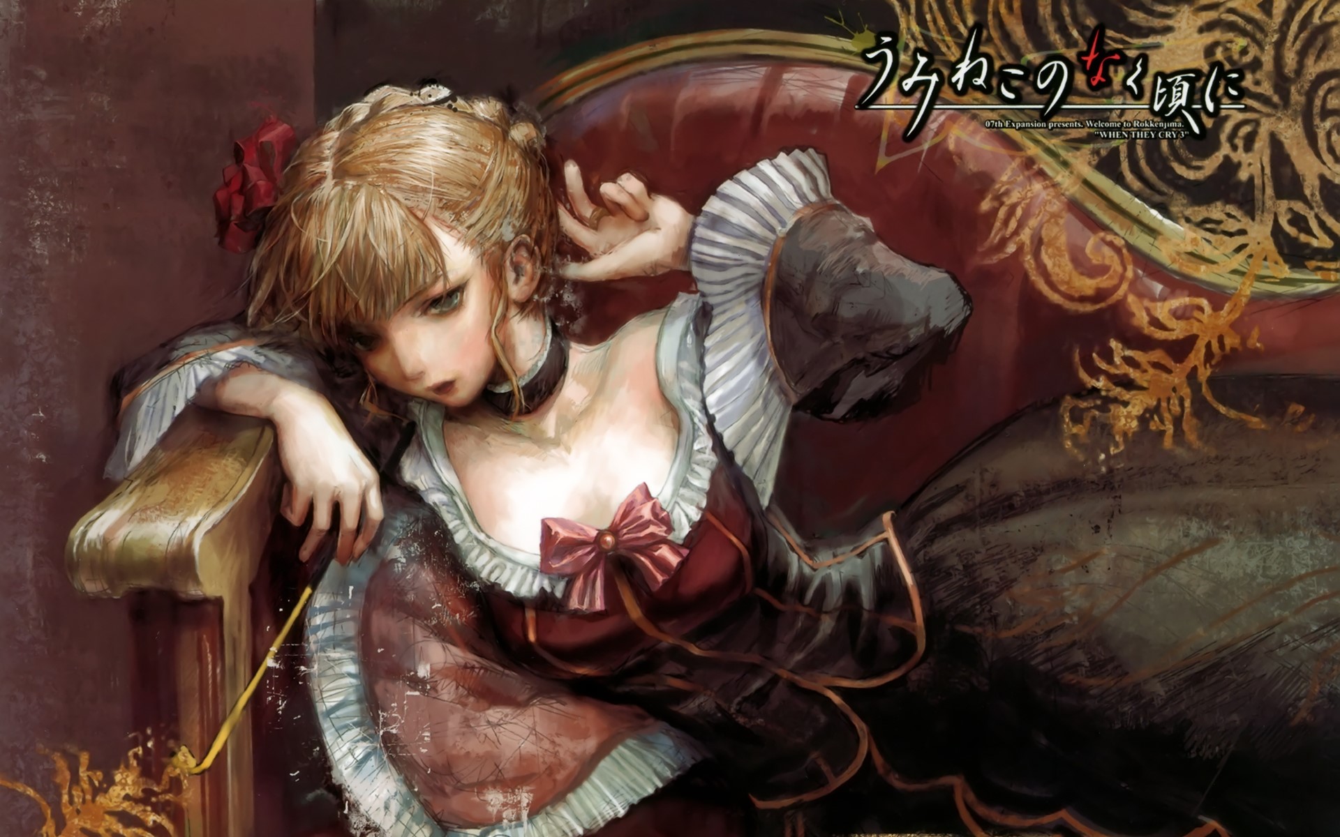 Battler Ushiromiya and Beatrice from Umineko no Naku Koro ni HD Wallpaper