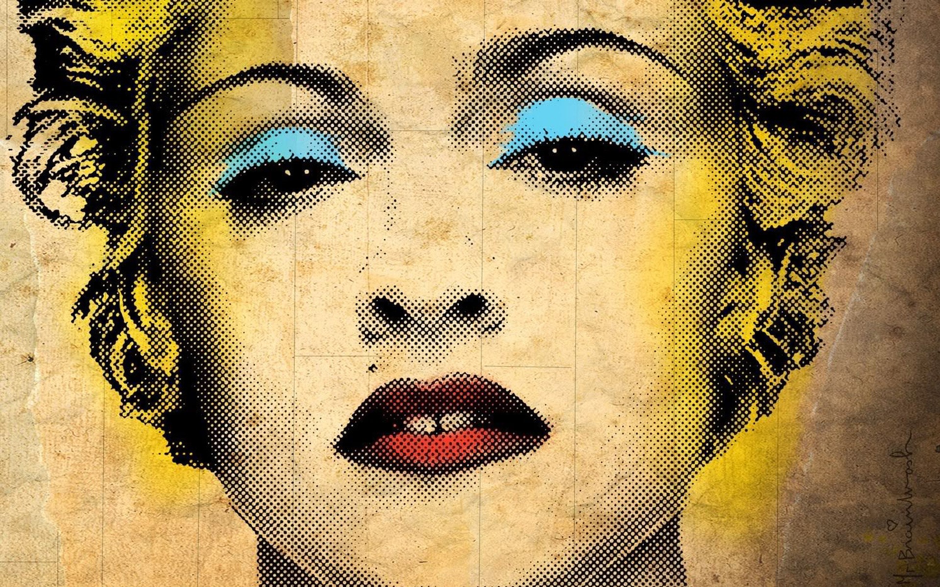 Marilyn Monroe pop art portrait HD Wallpaper