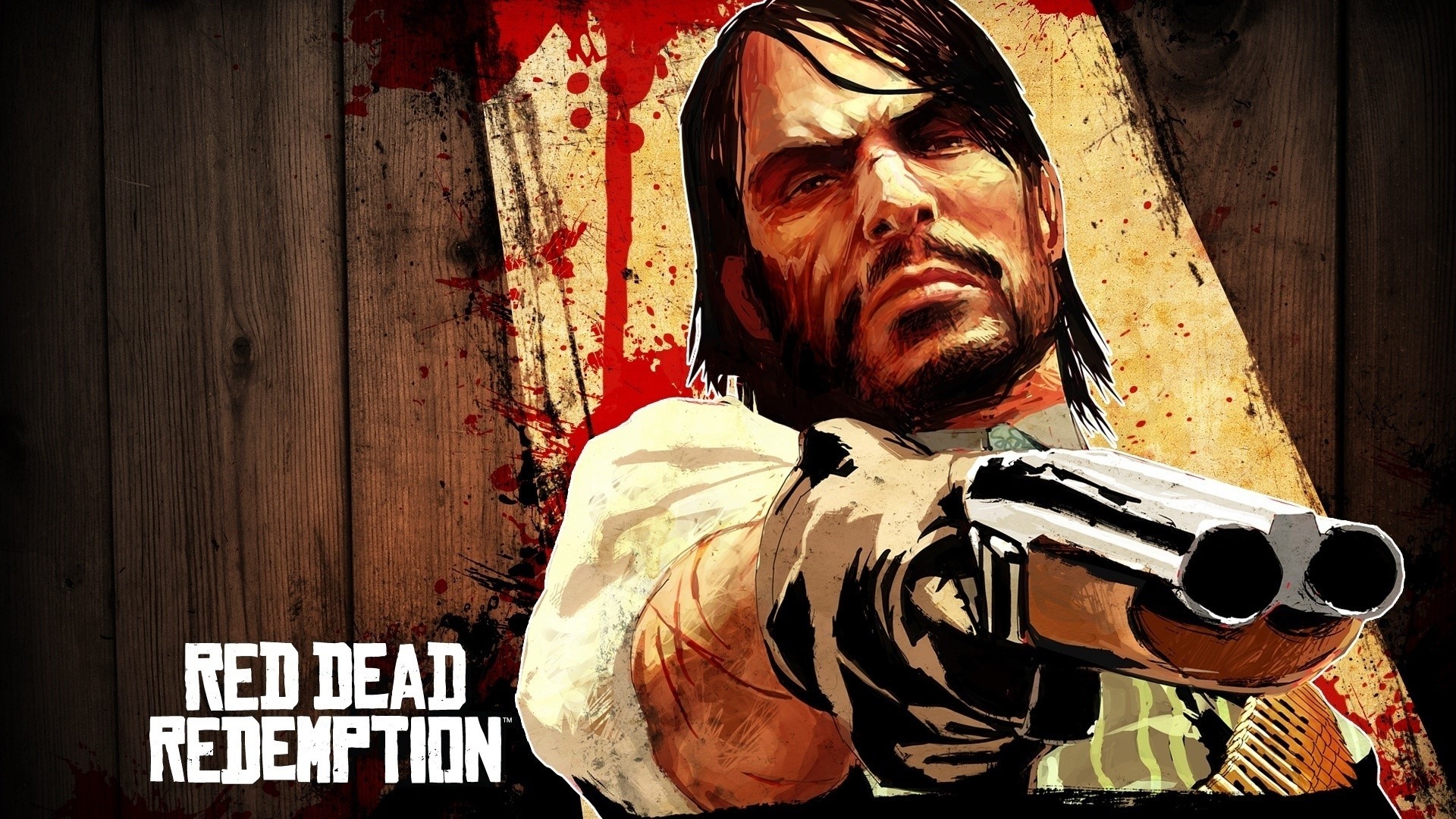 John Marston from Red Dead Redemption with Shotgun HD Wallpaper