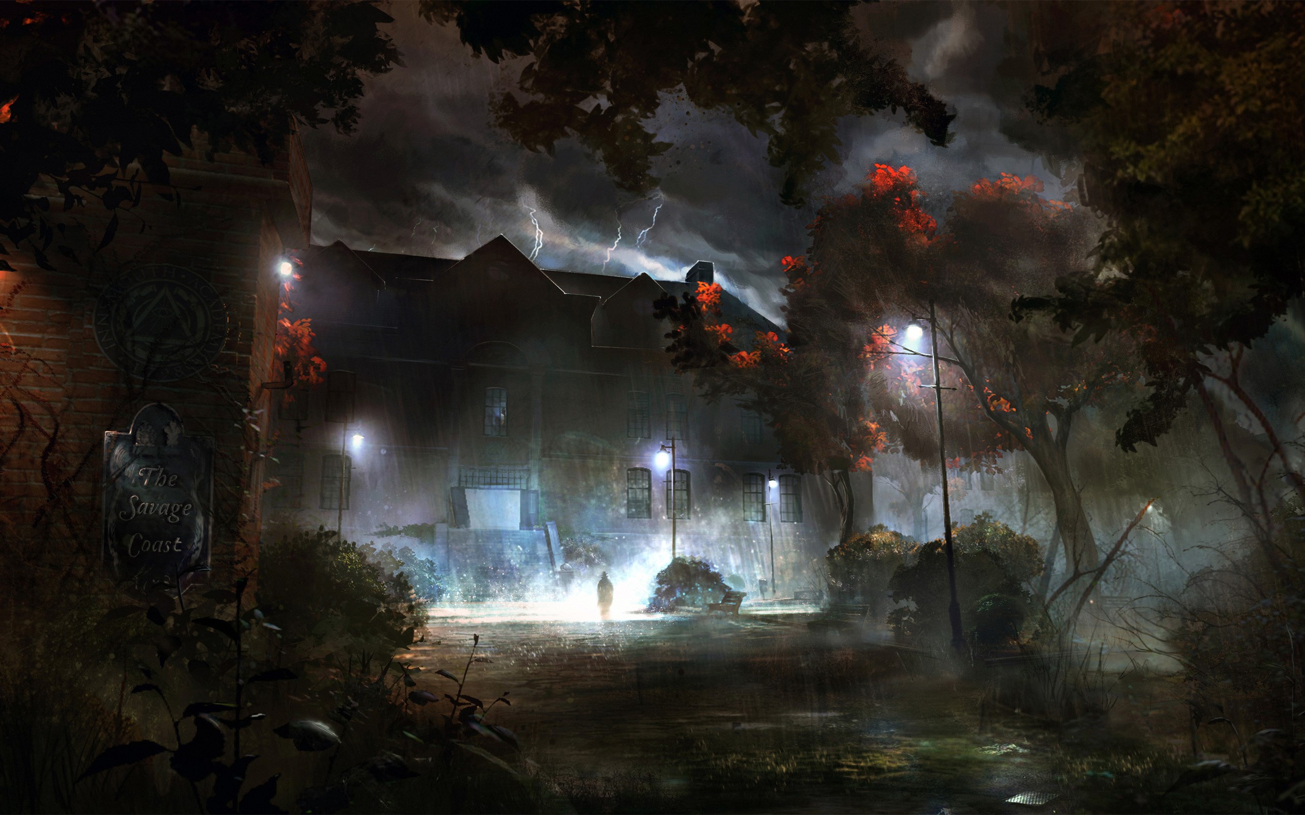 The Savage Coast Gothic Fantasy Building HD Wallpaper