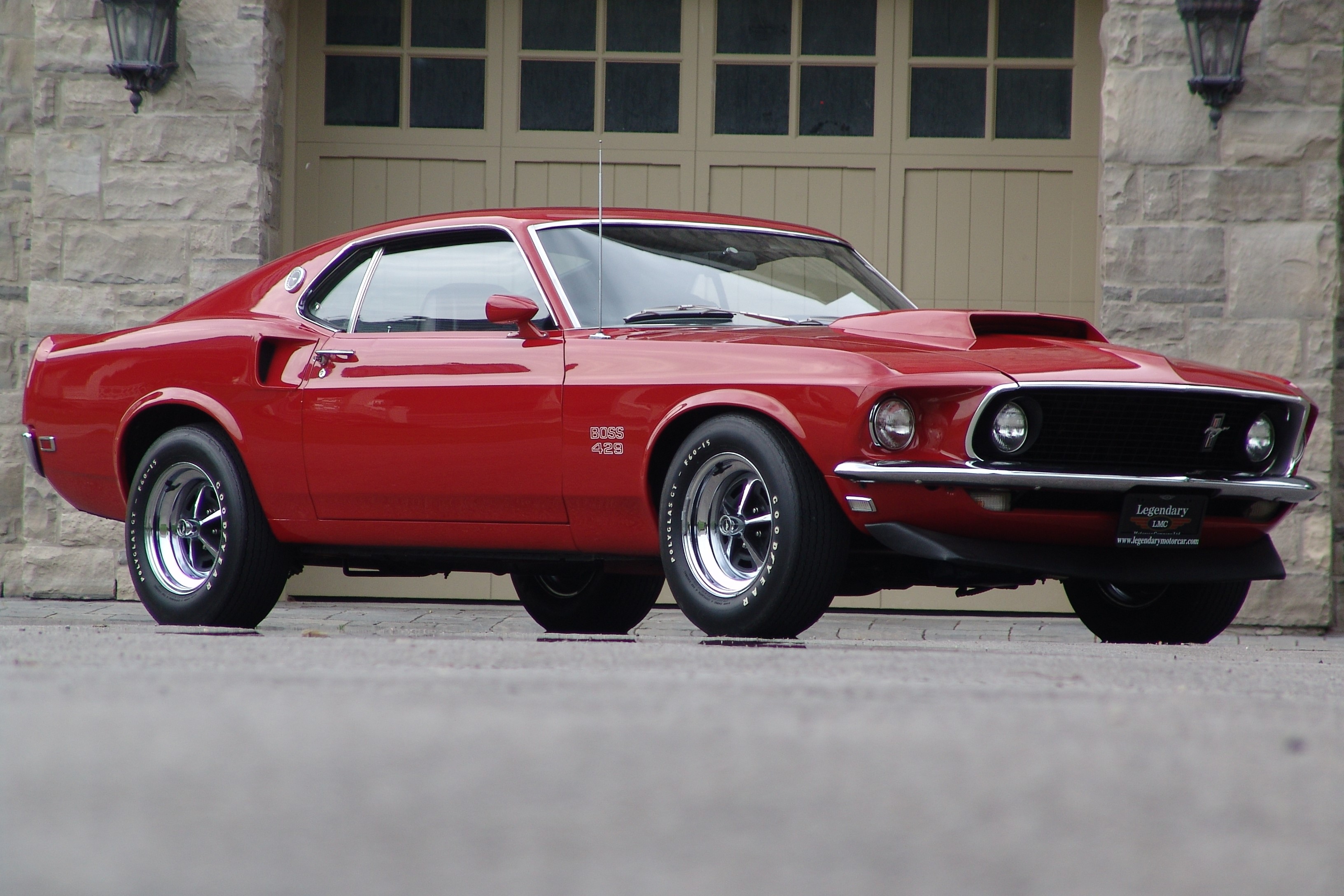 Red 1969 Ford Mustang Boss 429 HD Wallpaper
