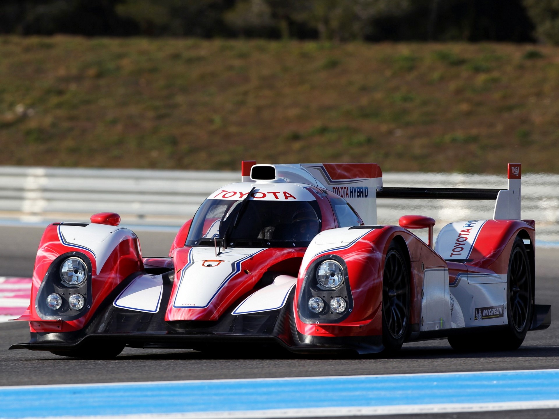 Toyota TS030 Hybrid race car on track HD Wallpaper