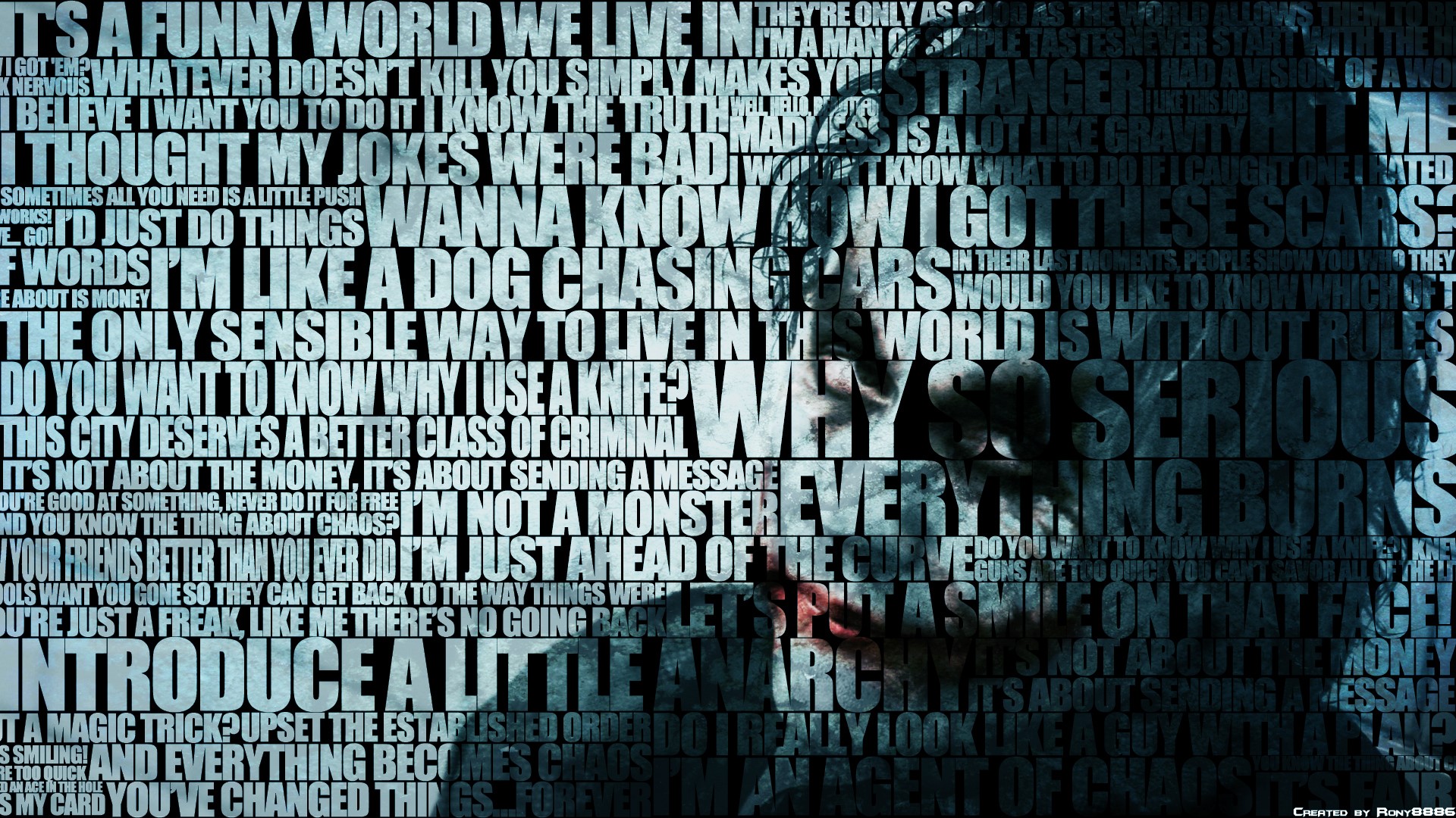 The Joker from The Dark Knight quotes HD Wallpaper