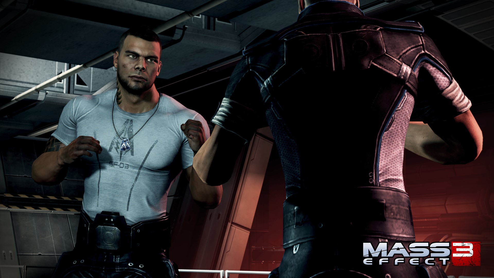 James Vega and Shepard from Mass Effect 3 HD Wallpaper