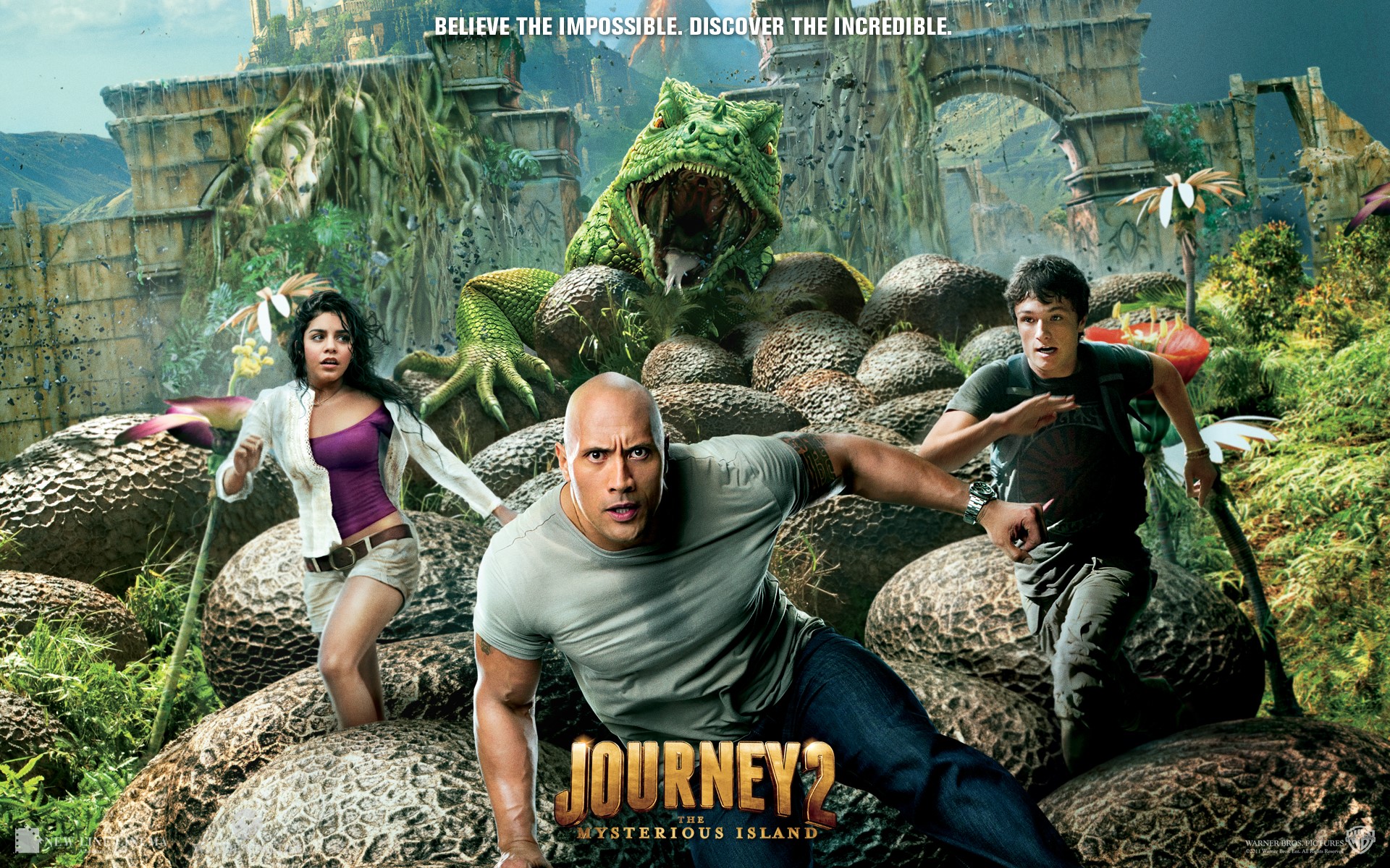 Journey 2: The Mysterious Island movie poster HD Wallpaper