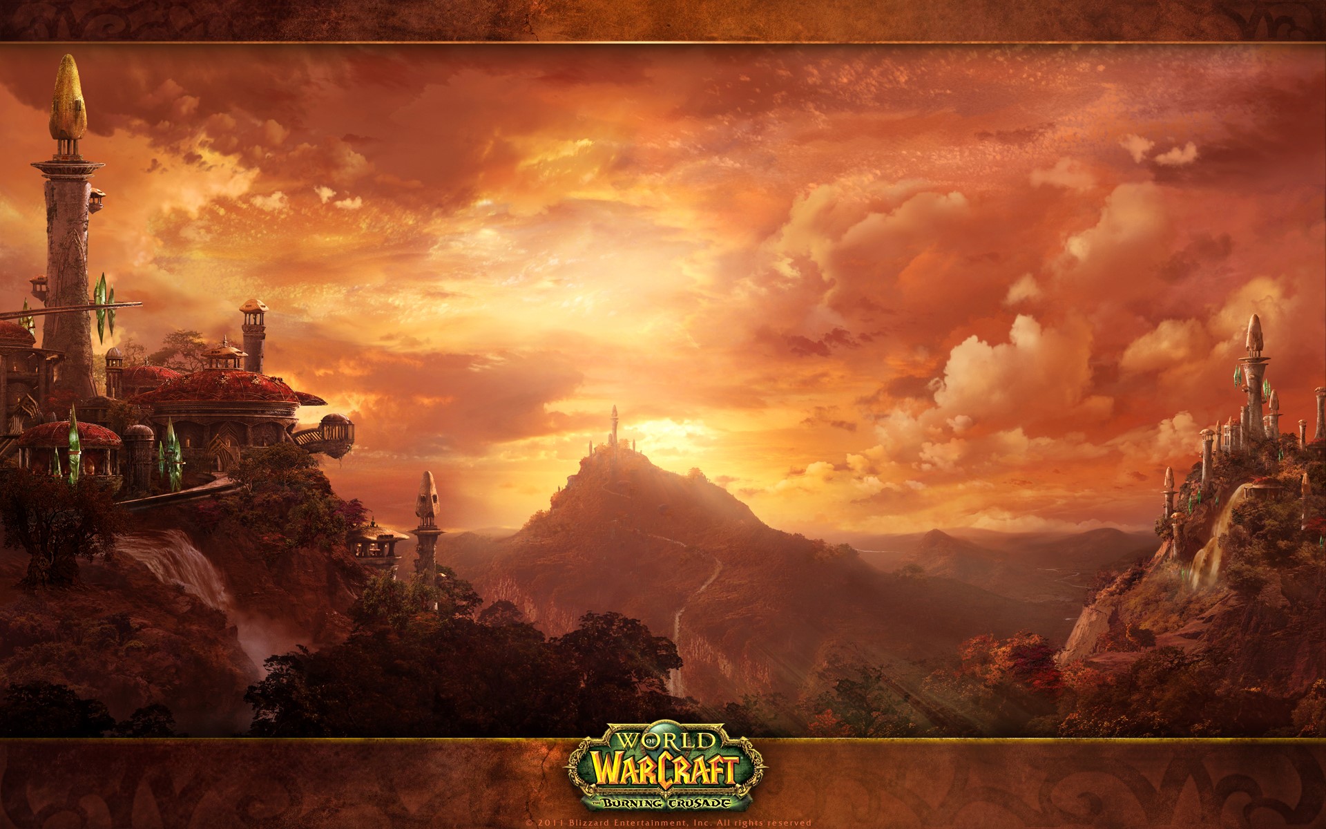 World of Warcraft: The Burning Crusade landscape HD Wallpaper