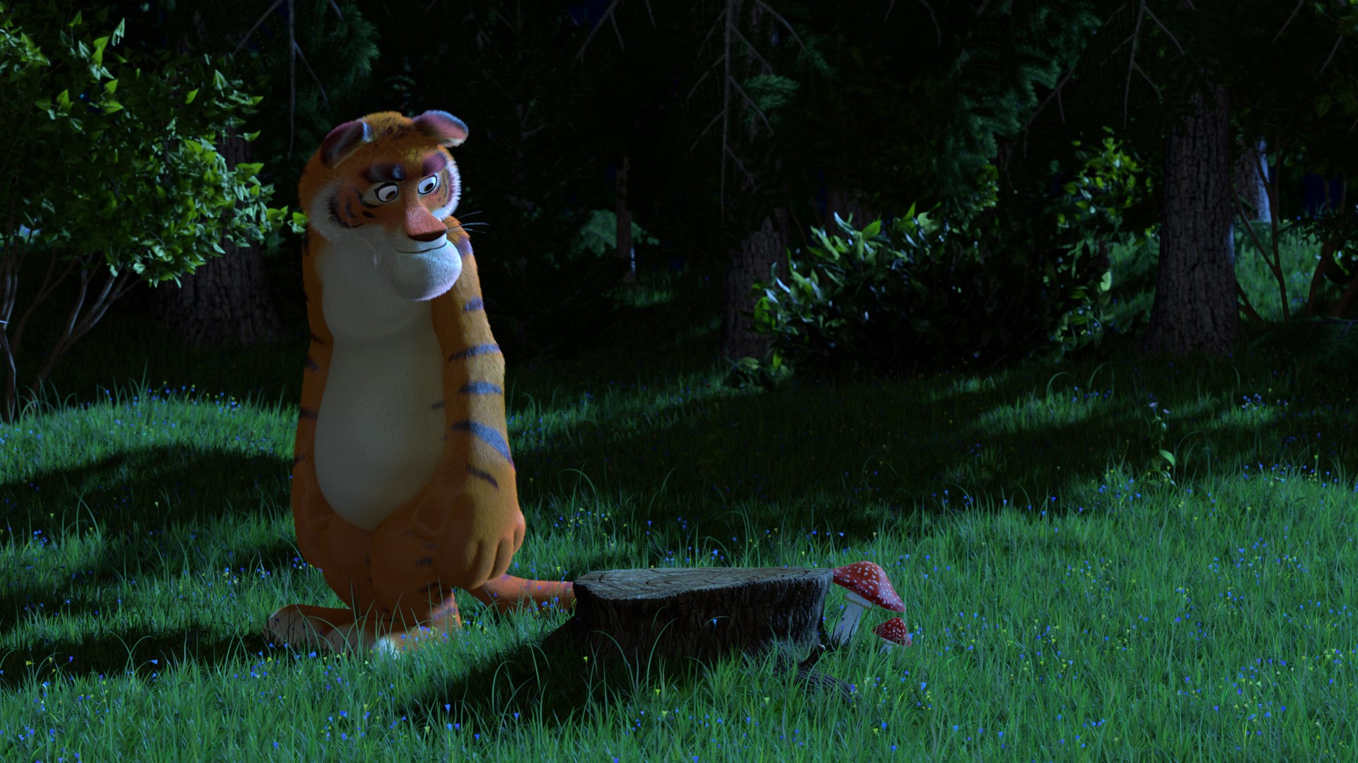 Tiger from Masha and the Bear HD Wallpaper