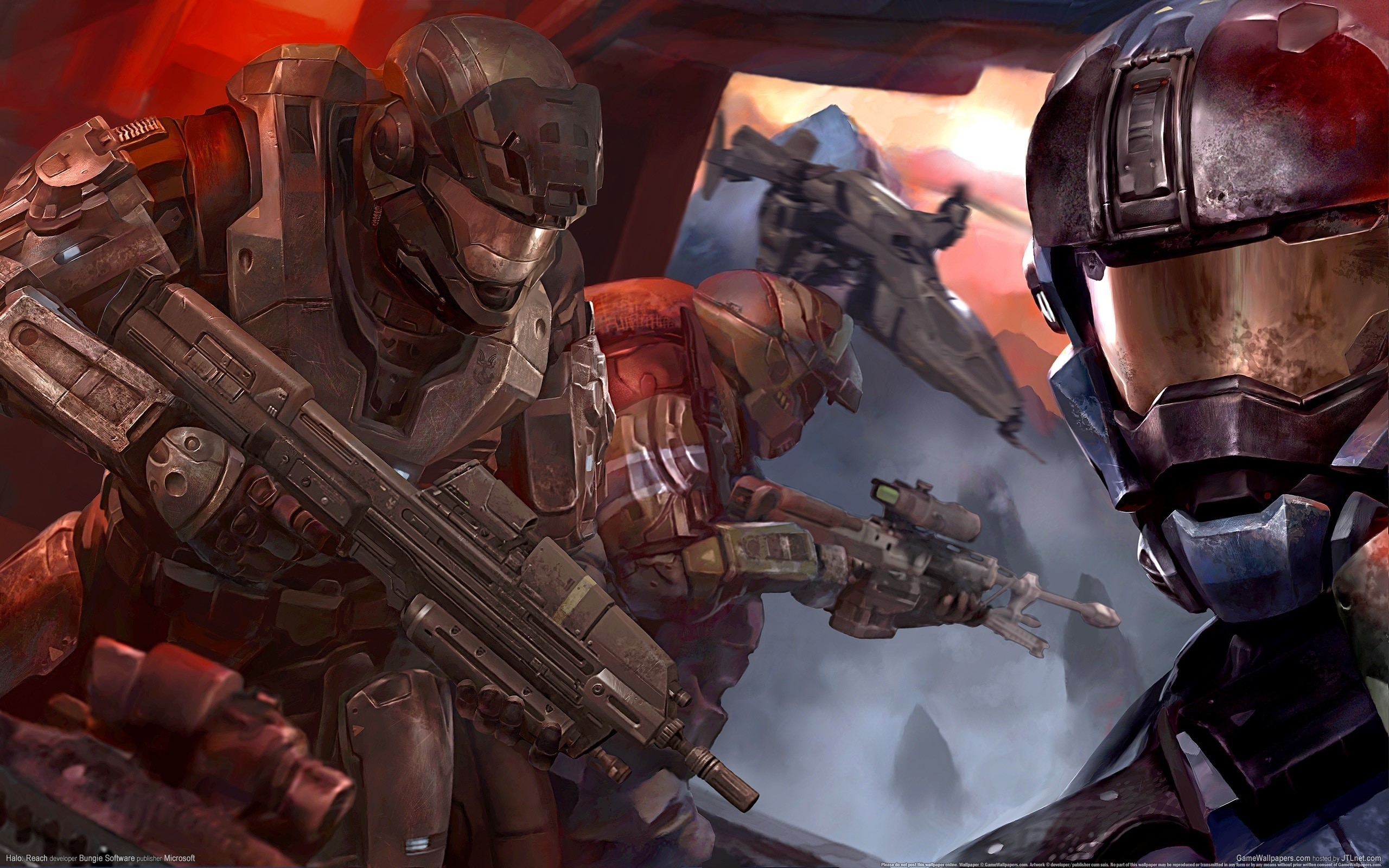 Halo Spartans in combat HD Wallpaper