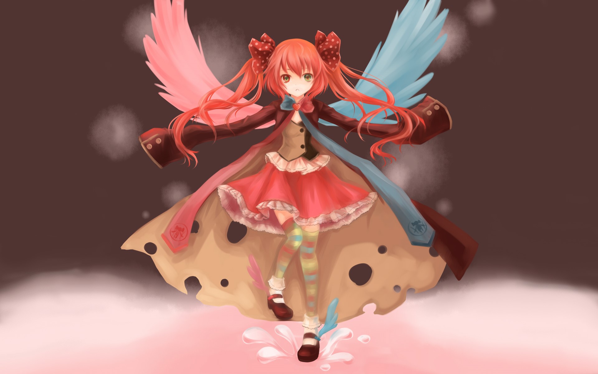 Madoka Magica Anime Girl with Wings HD Wallpaper