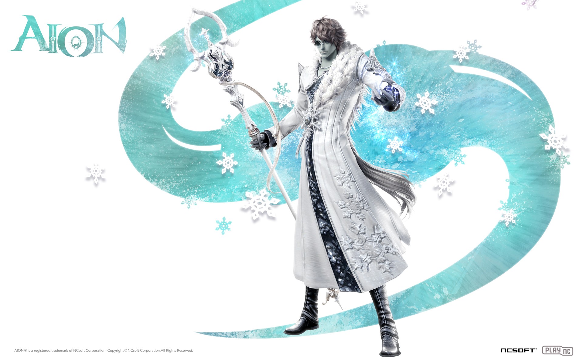 Aion: Tower of Eternity character with staff HD Wallpaper