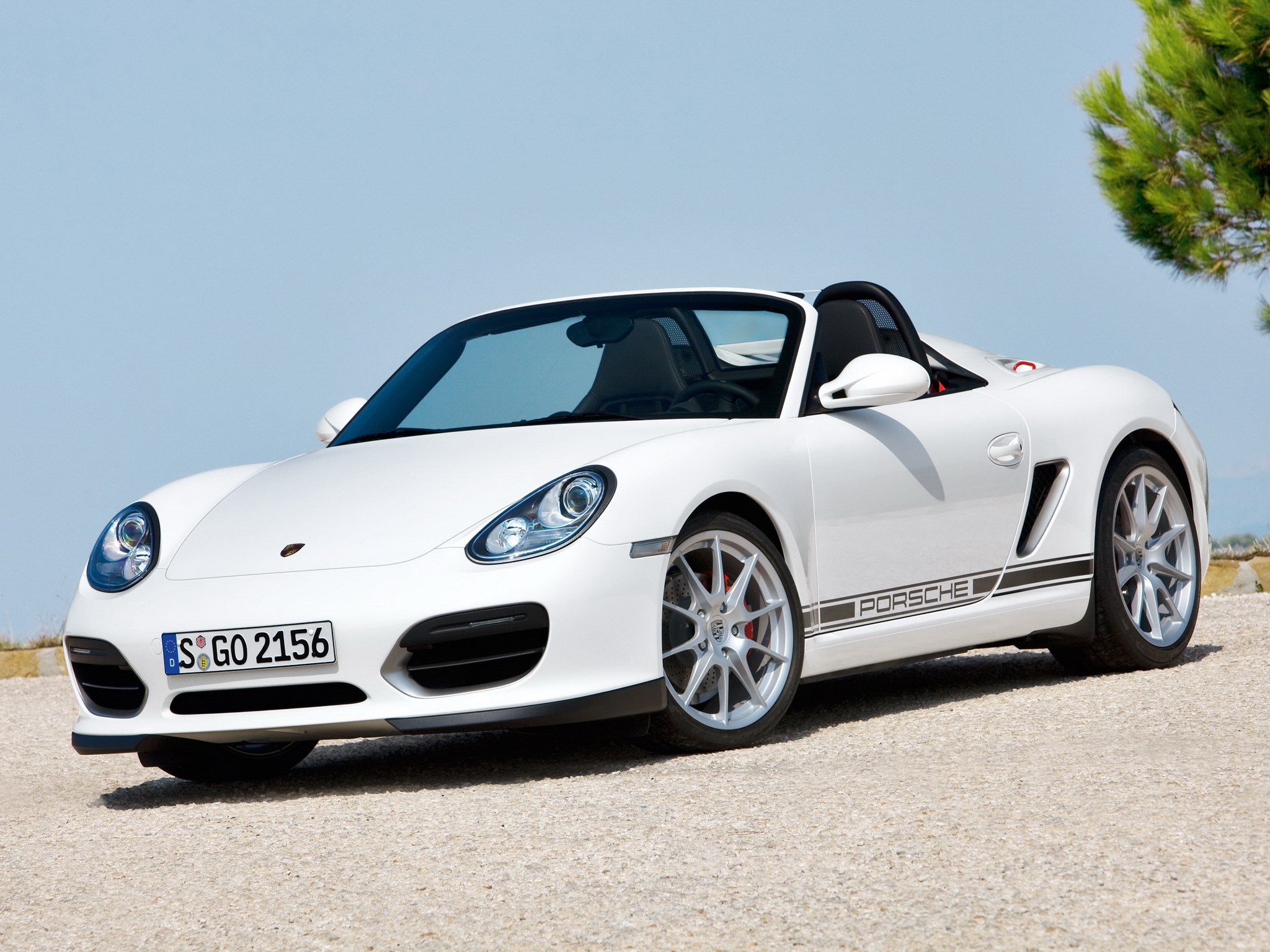 White Porsche Boxster Roadster HD Wallpaper