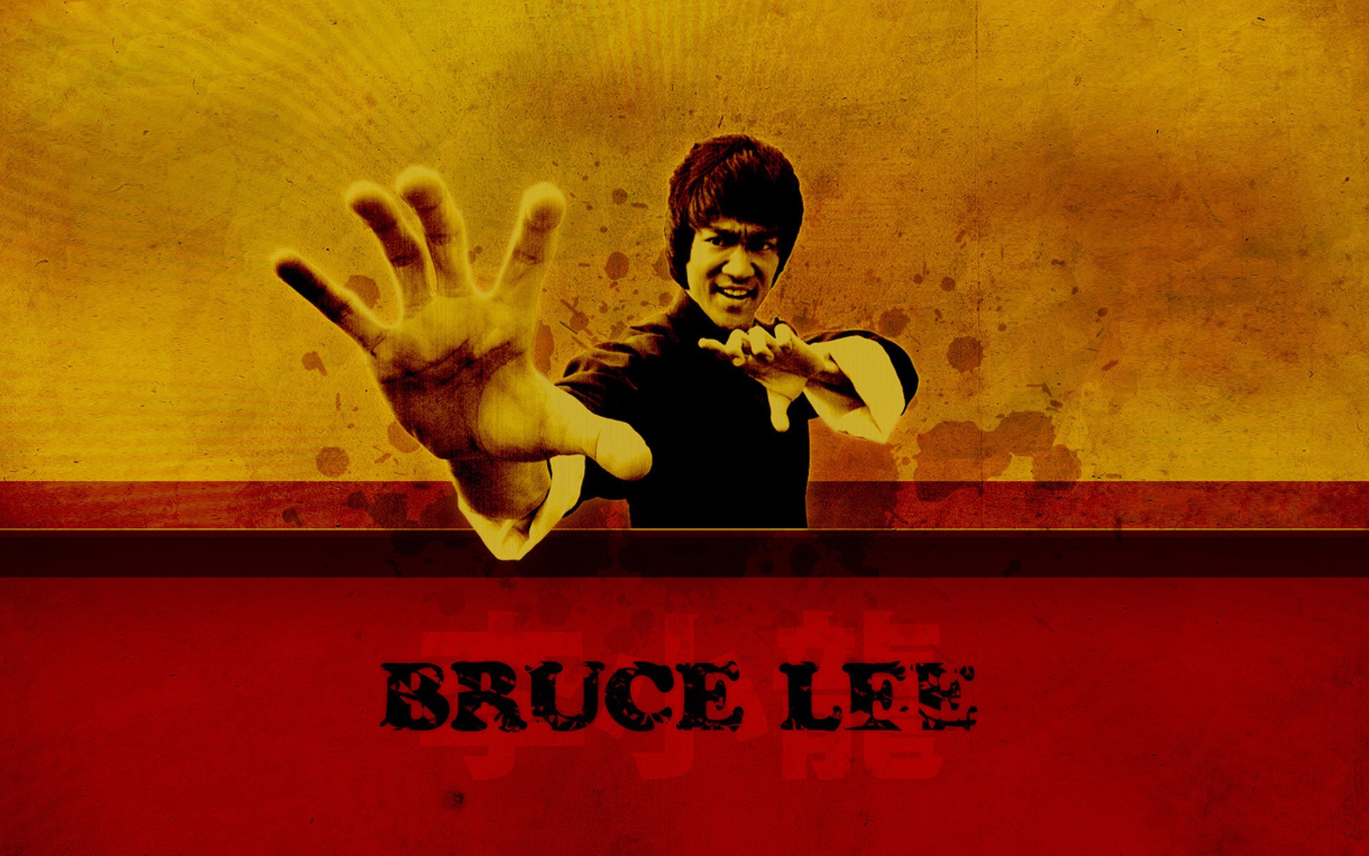 Bruce Lee in martial arts pose HD Wallpaper