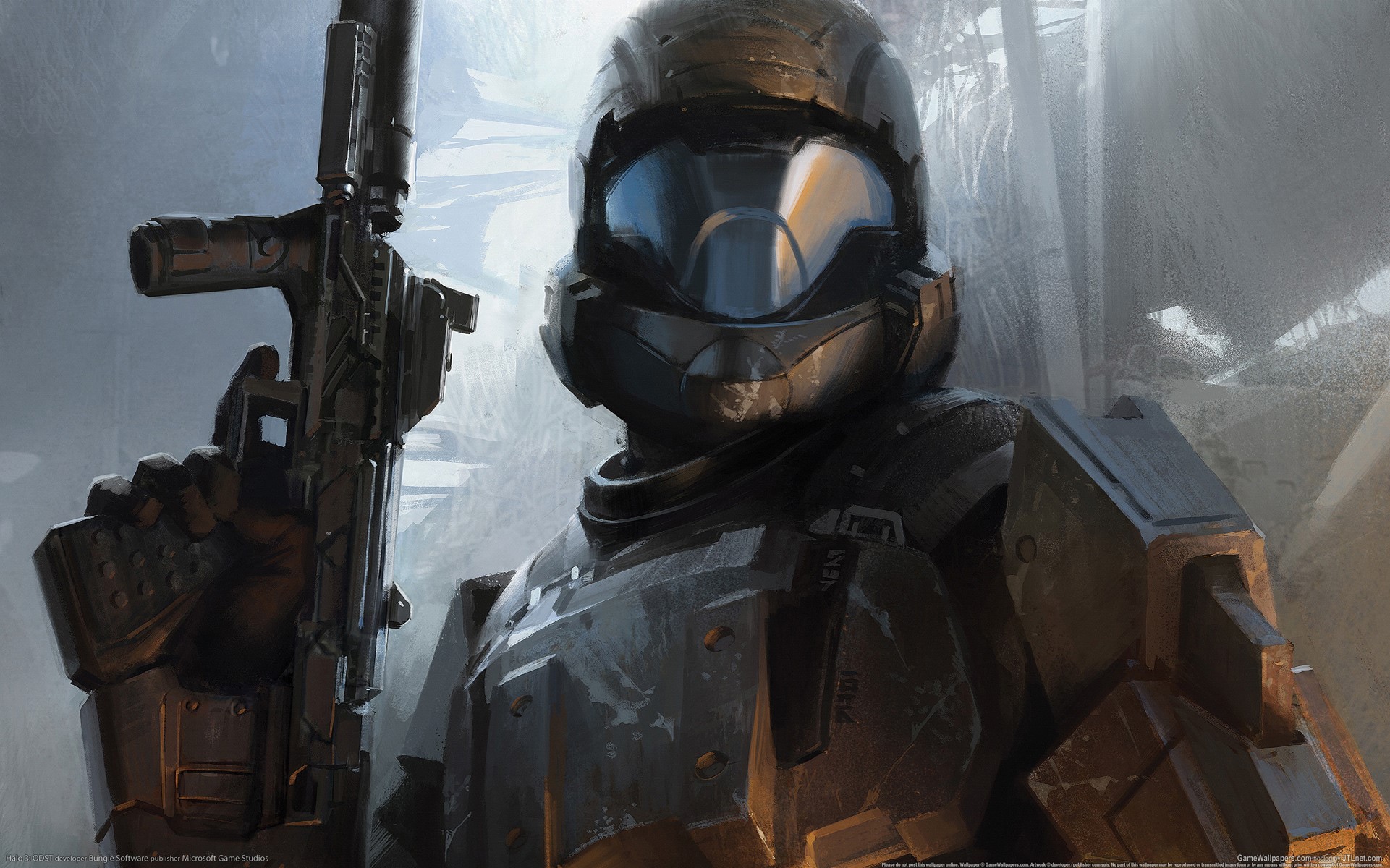 Master Chief from Halo holding a rifle HD Wallpaper