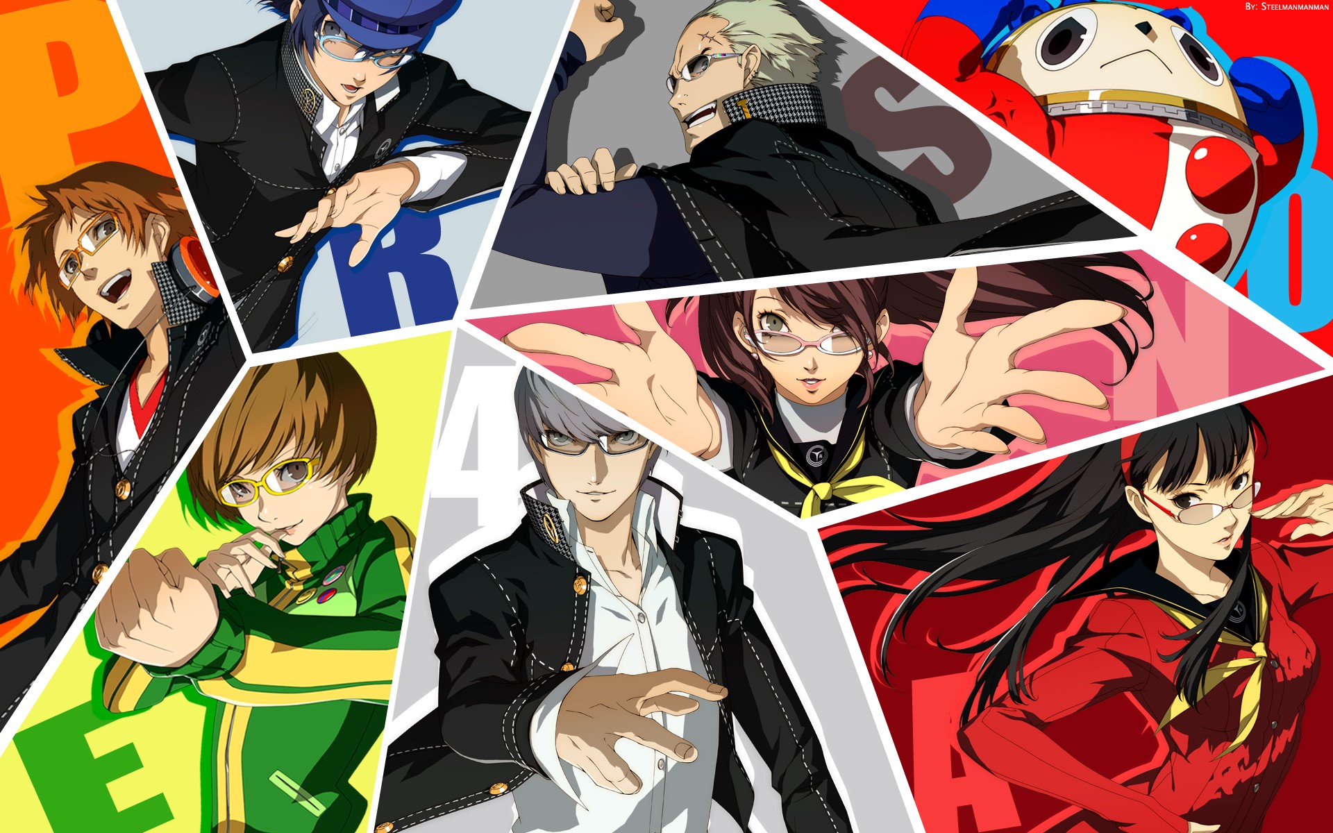 Persona 4 characters collage HD Wallpaper