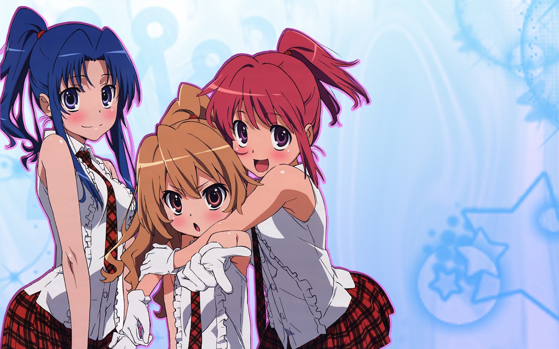 Taiga Aisaka, Minori Kushieda, and Ami Kawashima from Toradora! HD Wallpaper