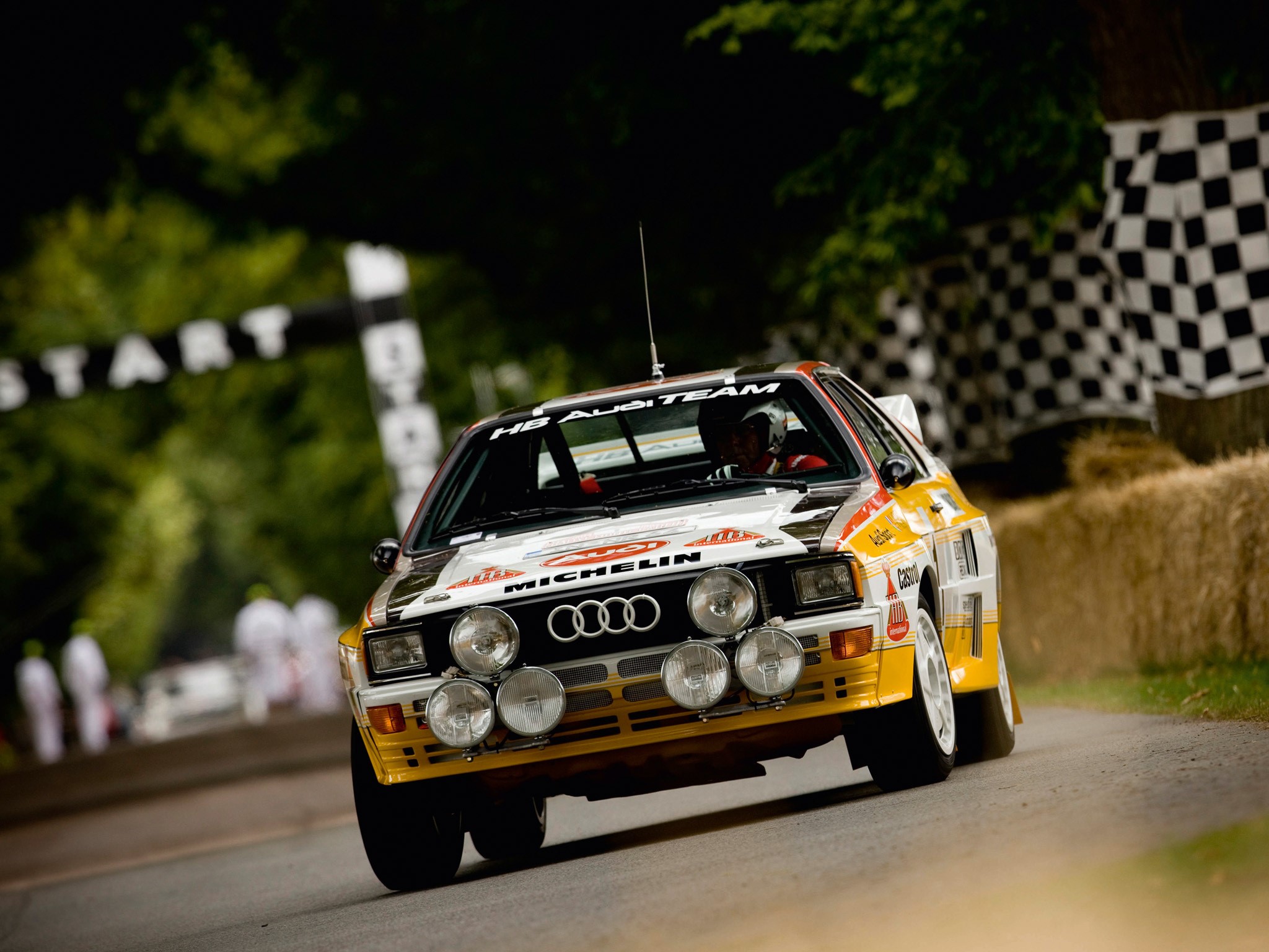 Audi Quattro rally car racing HD Wallpaper