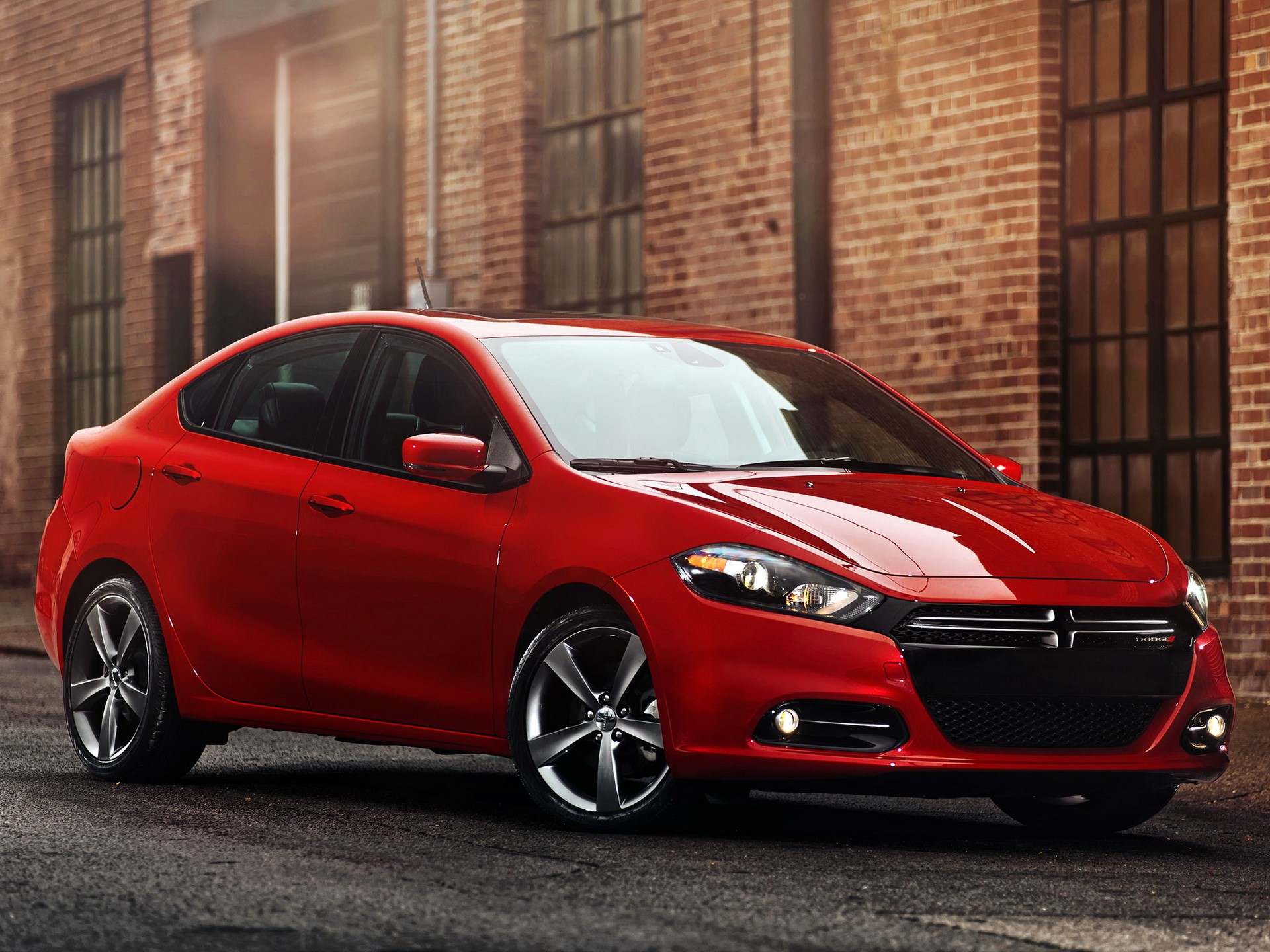 Red Dodge Dart Sedan HD Wallpaper