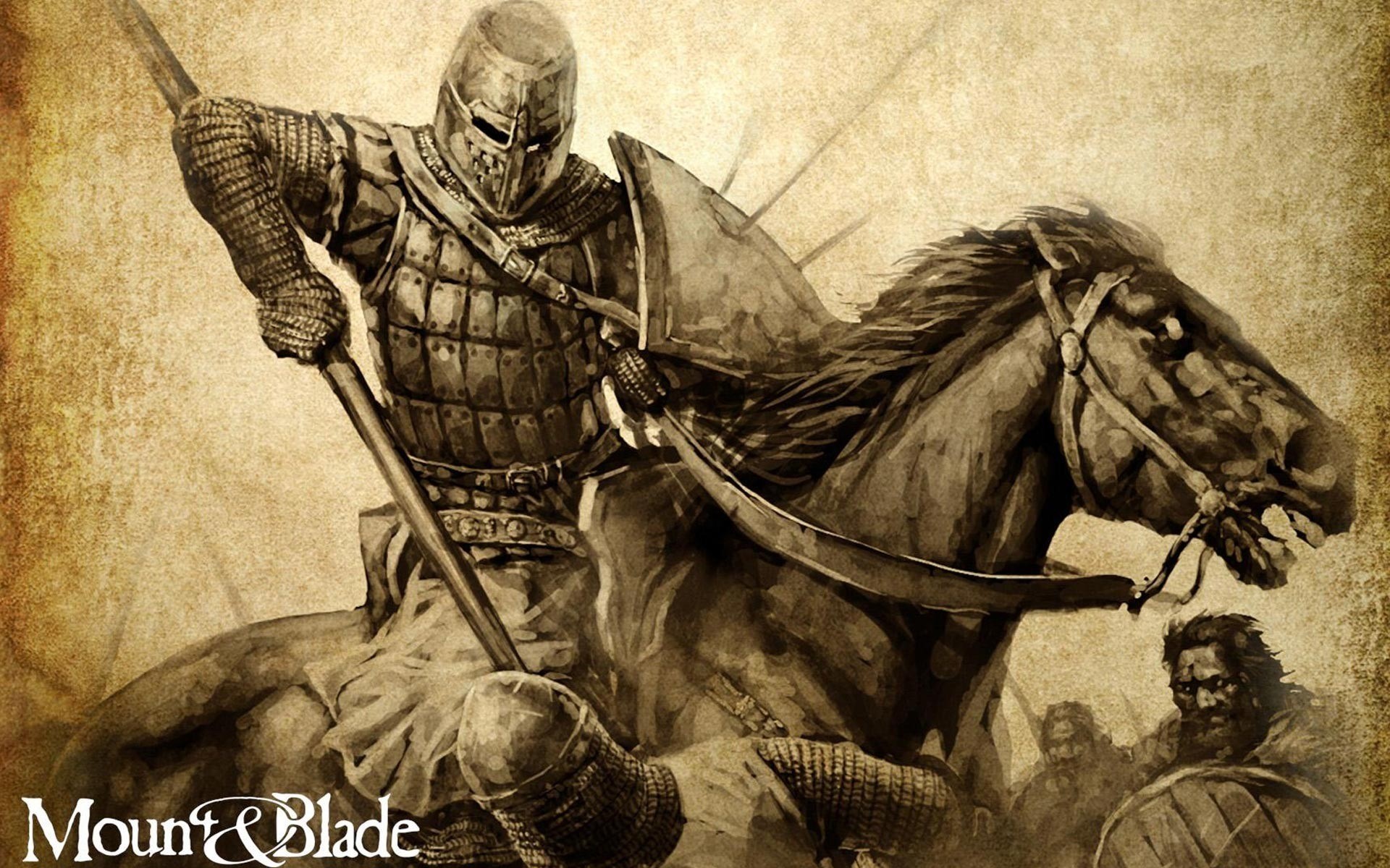 Mount & Blade artwork of a knight on horseback HD Wallpaper
