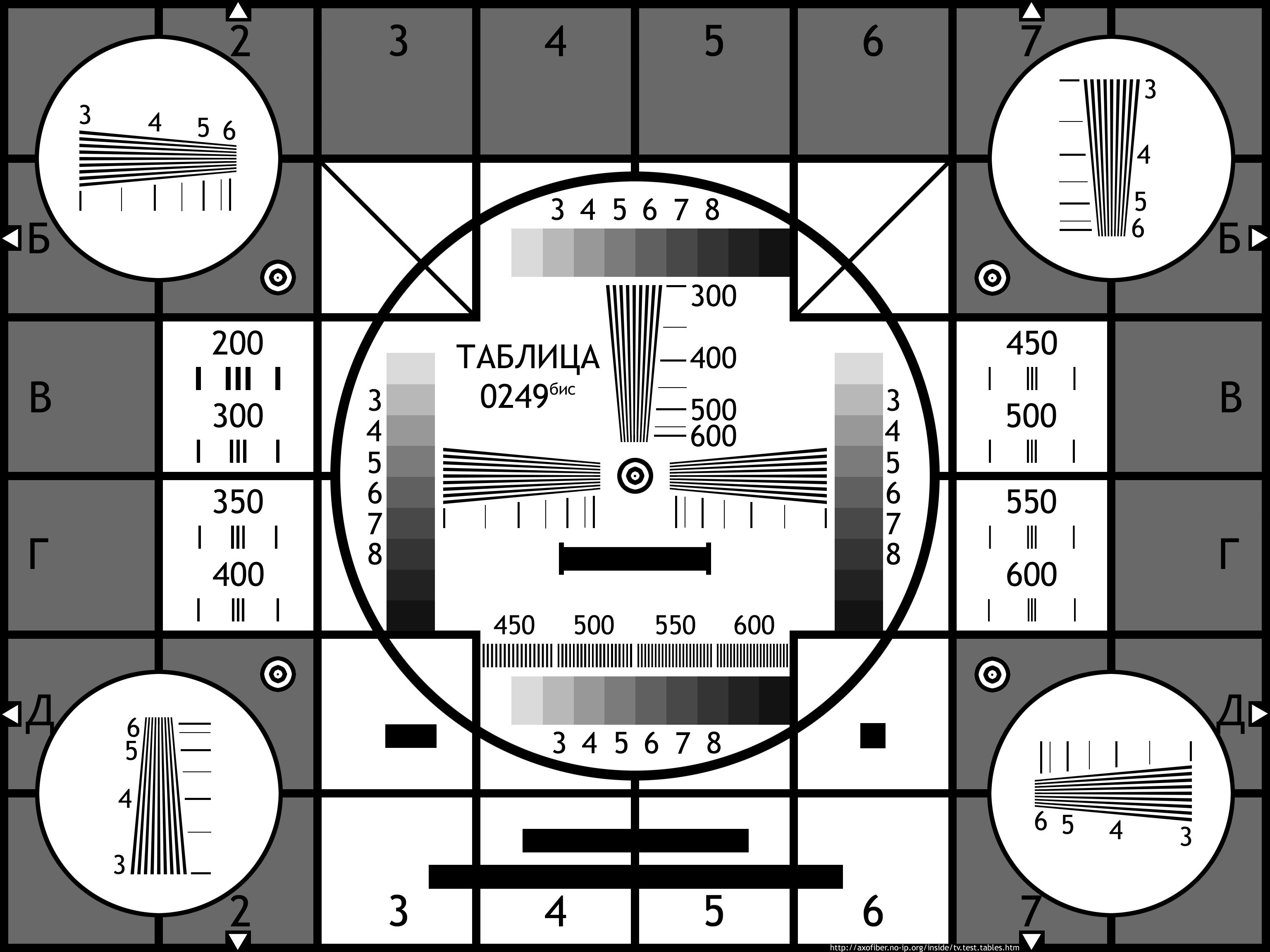 Test Chart with Grayscale and Lines HD Wallpaper