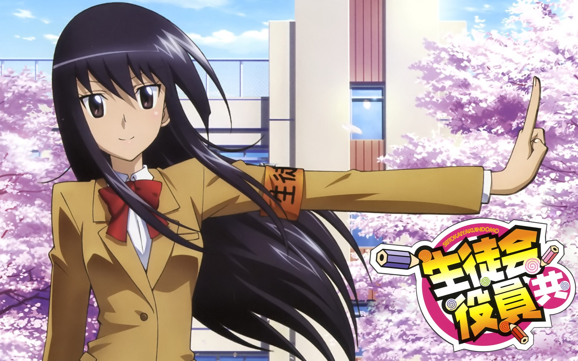 Takatoshi Tsuda and Shino Amakusa from Seitokai Yakuindomo HD Wallpaper