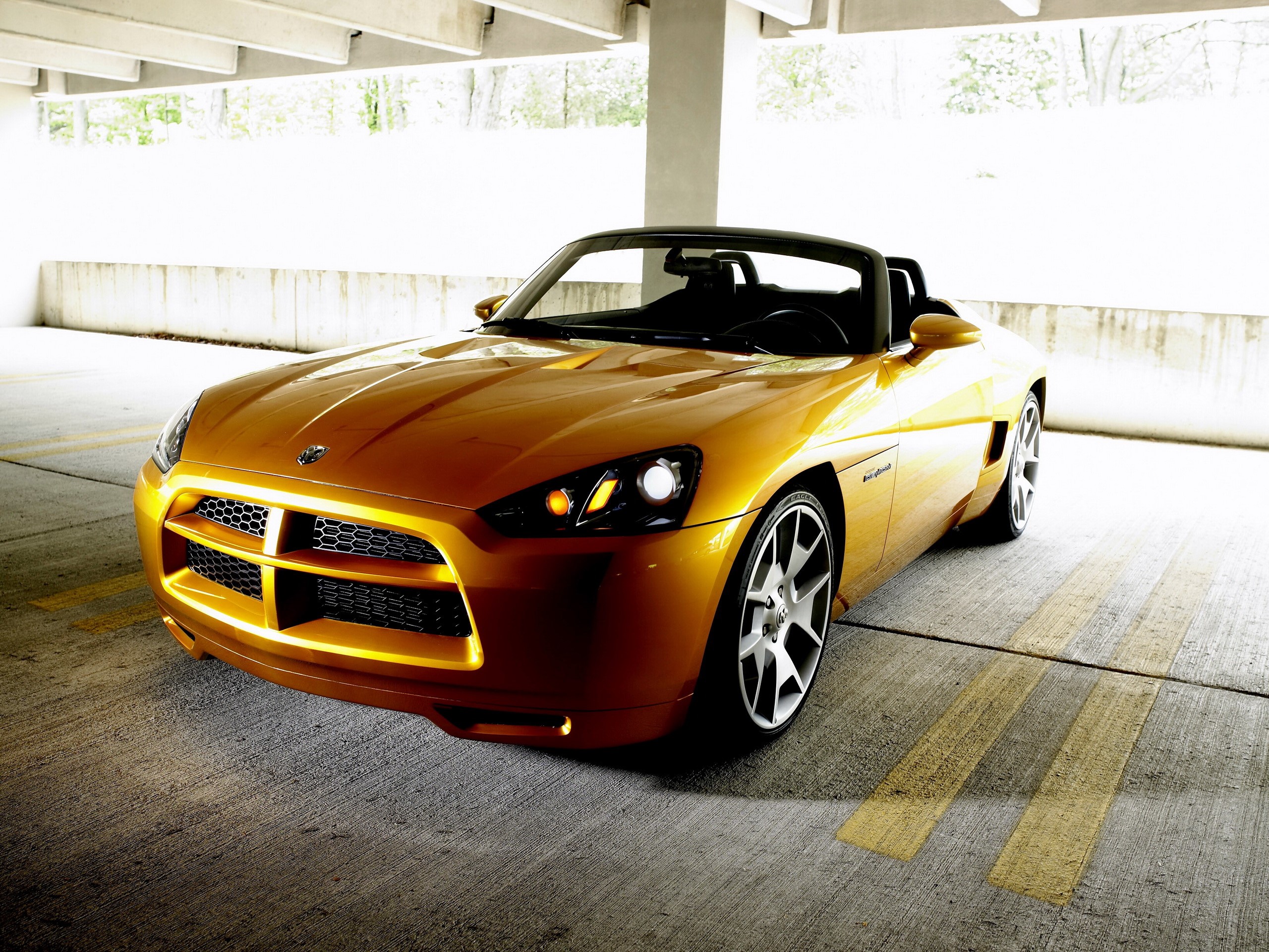 Dodge Demon concept car in a parking garage HD Wallpaper