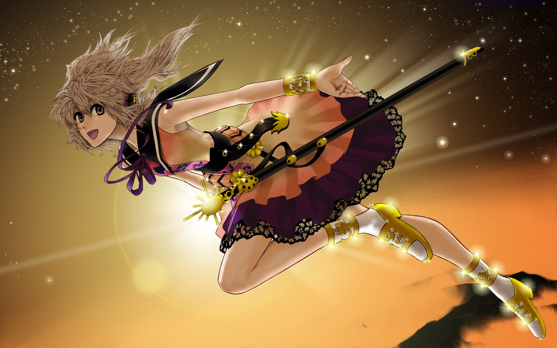 Touhou Project Character with Staff HD Wallpaper
