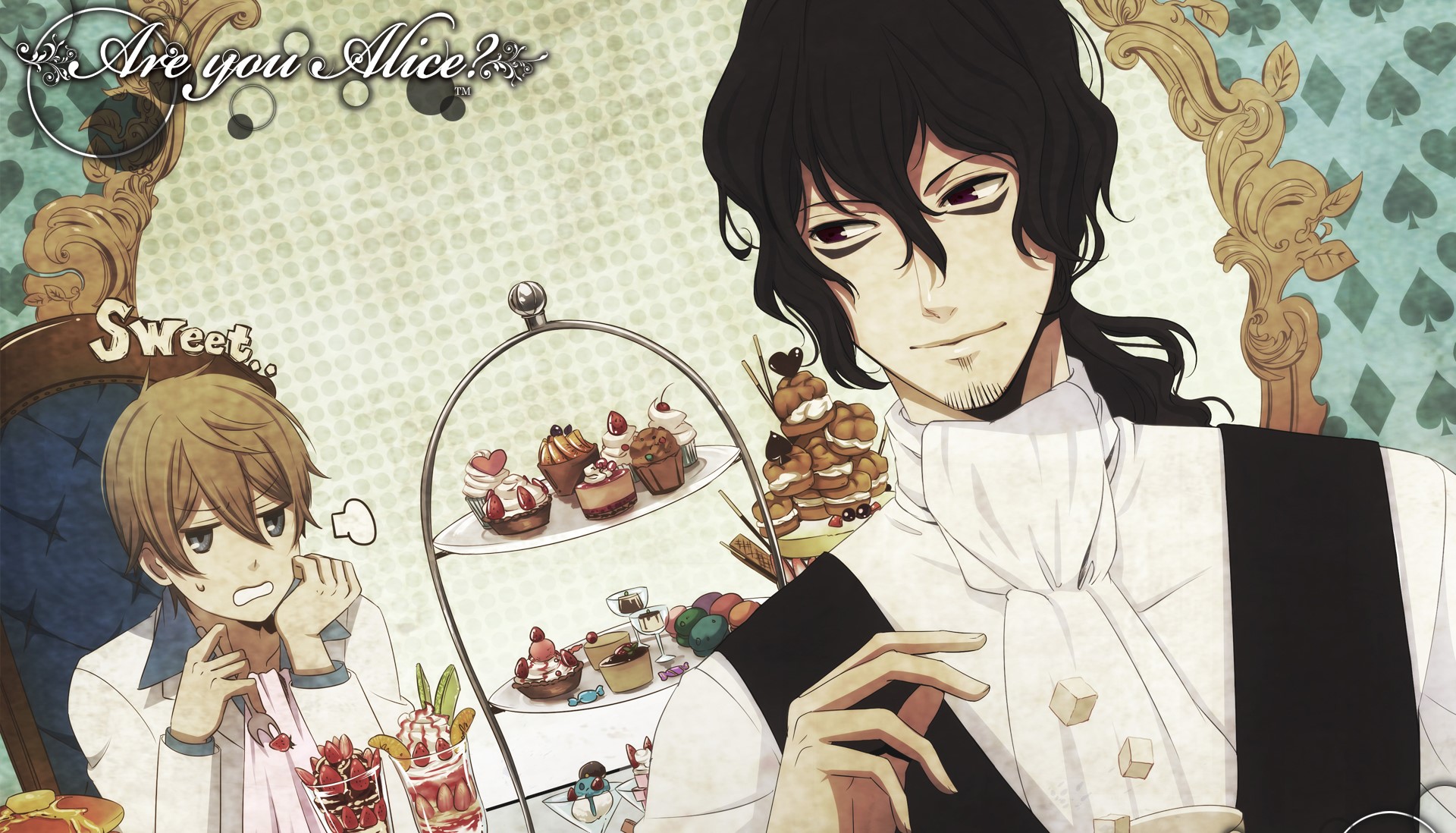 Are you Alice? Characters with sweets HD Wallpaper