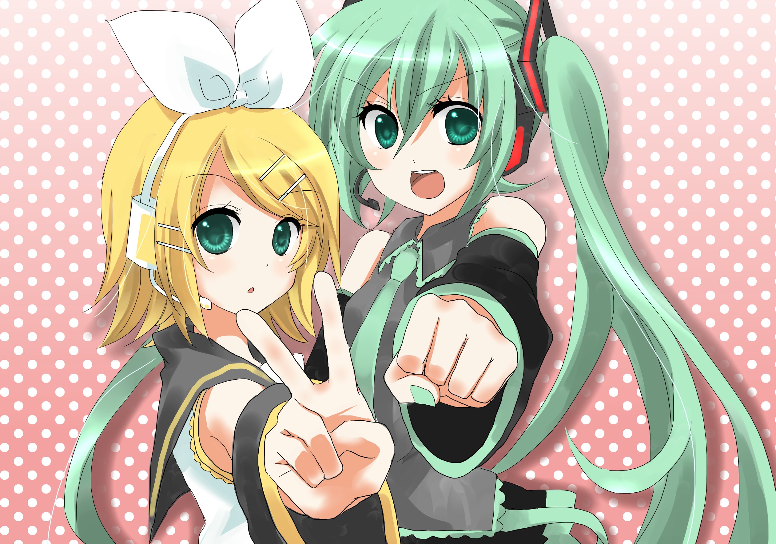 Kagamine Rin and Kagamine Len from Vocaloid HD Wallpaper
