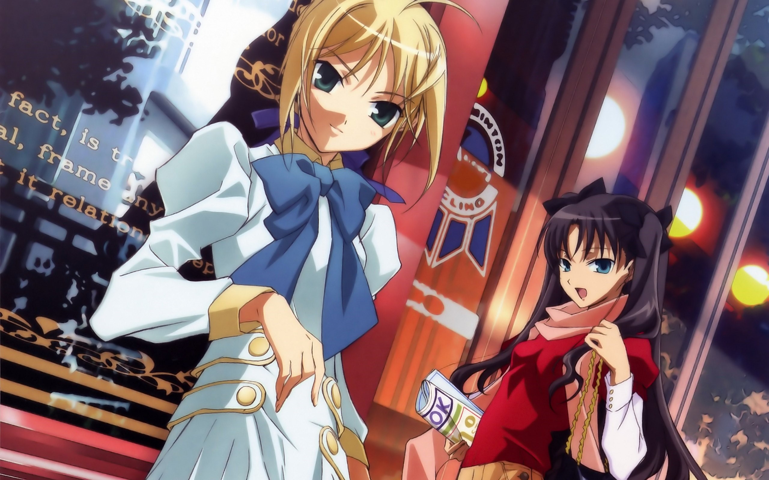 Saber and Rin Tohsaka from Fate/Stay Night HD Wallpaper