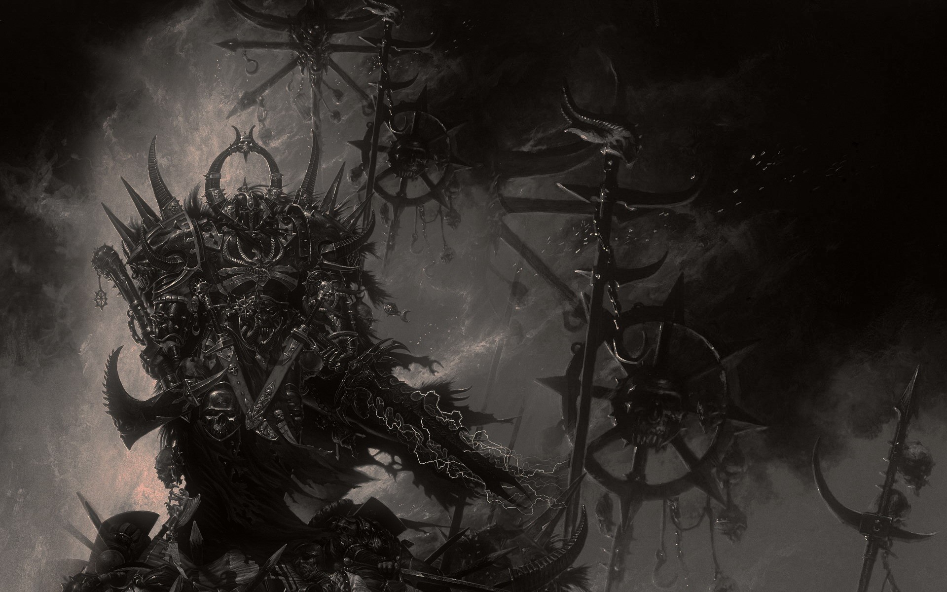 Chaos Lord from Warhammer 40000 HD Wallpaper