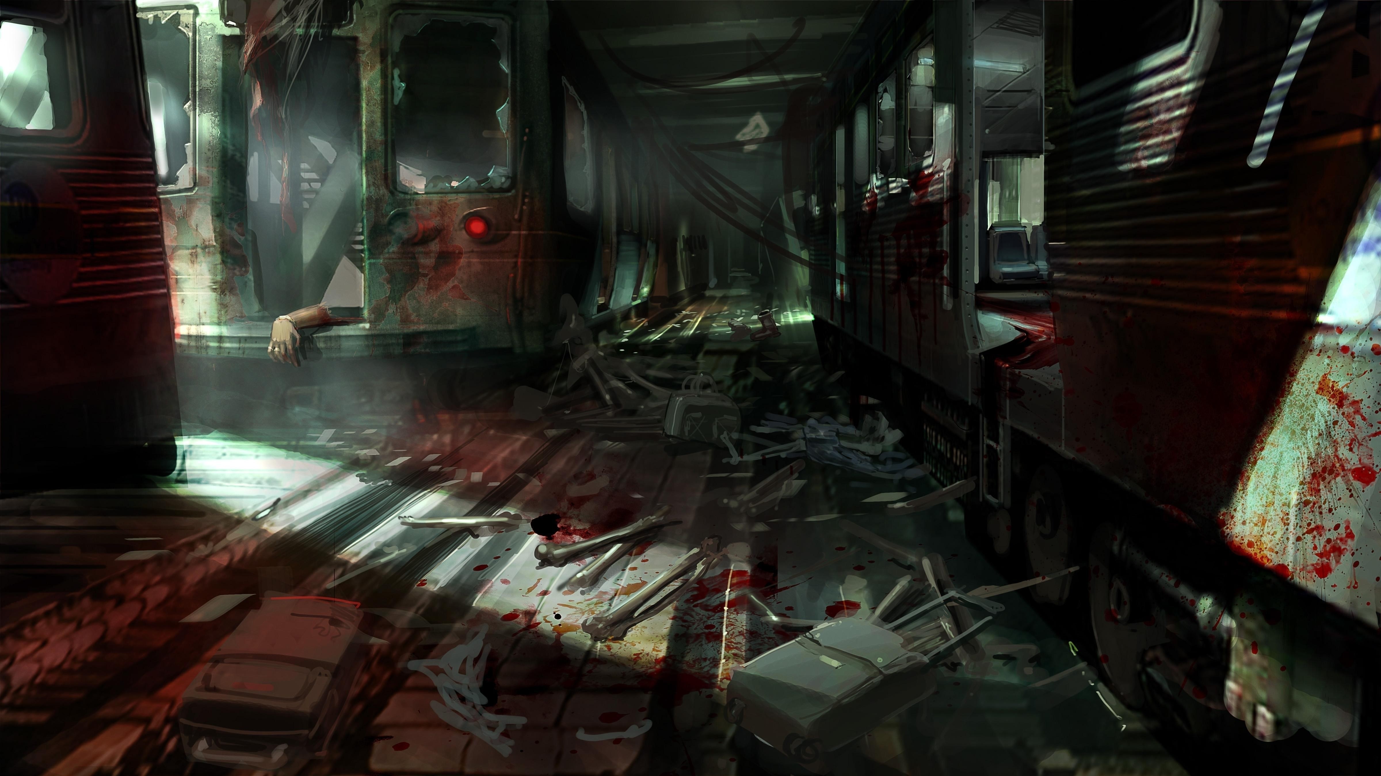 4K F.E.A.R. subway scene HD Wallpaper