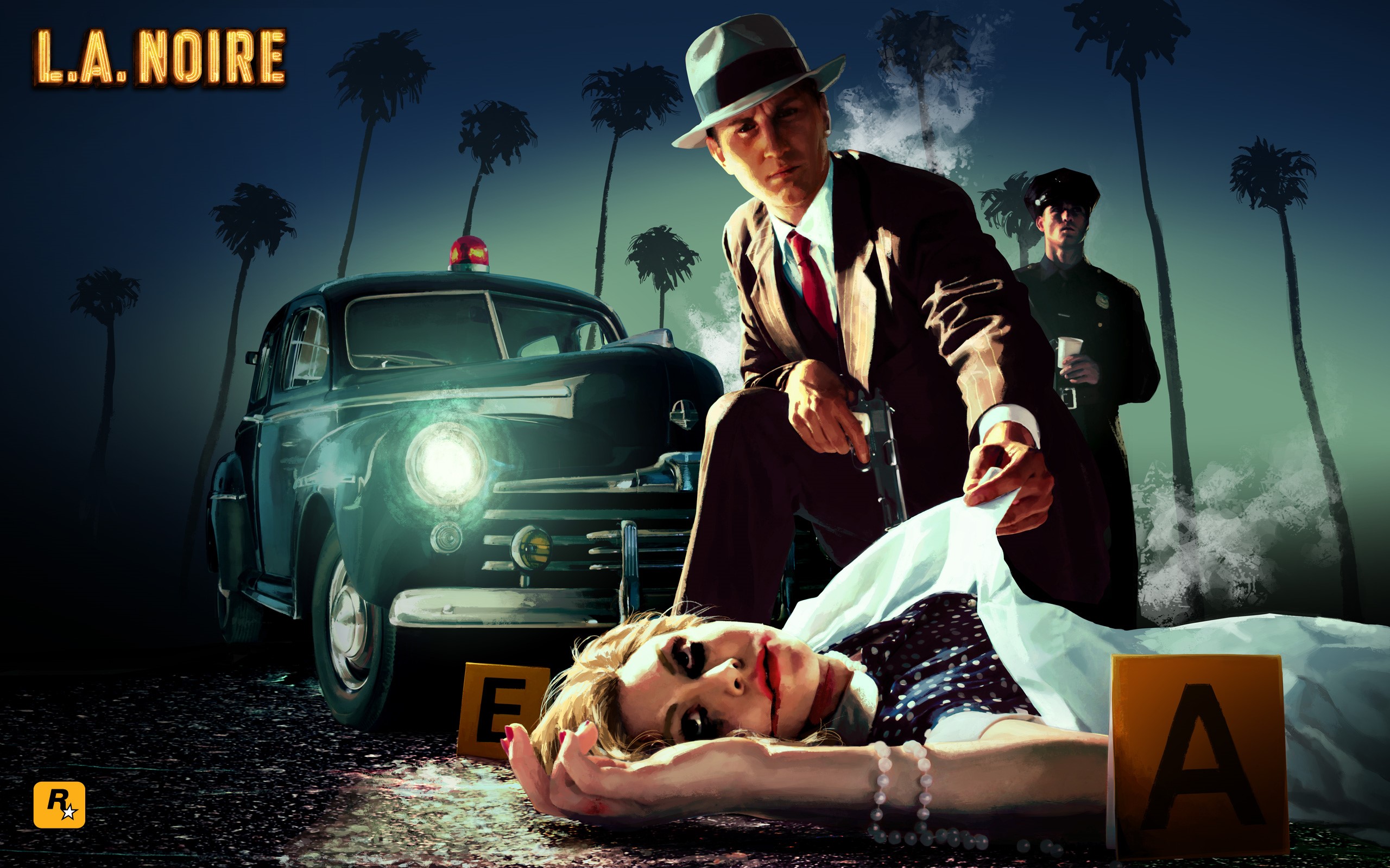 L.A. Noire crime scene investigation HD Wallpaper