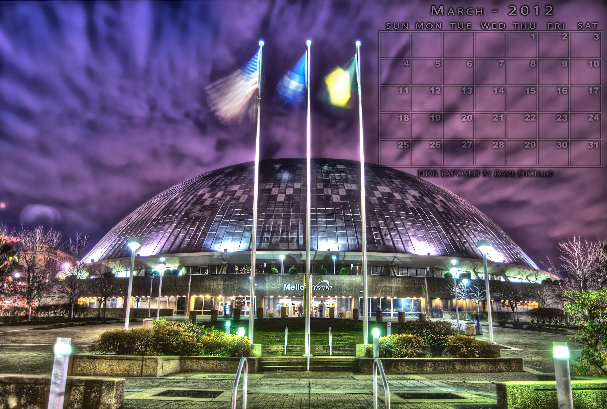 Mellon Arena March 2012 Calendar HD Wallpaper