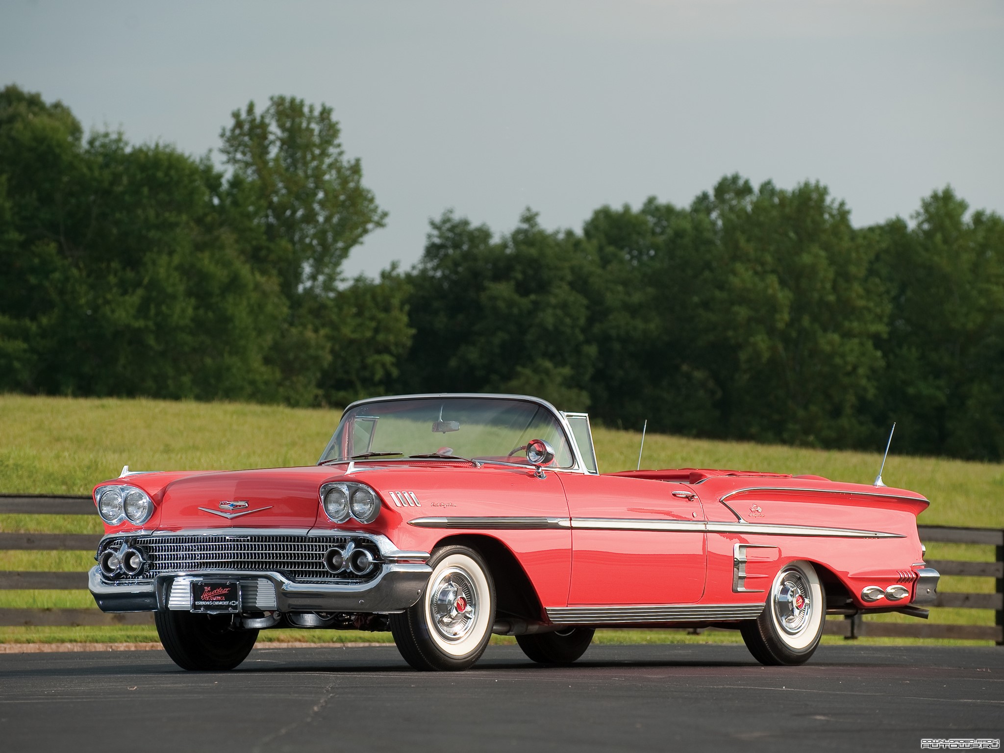 1958 Chevrolet Impala Convertible HD Wallpaper