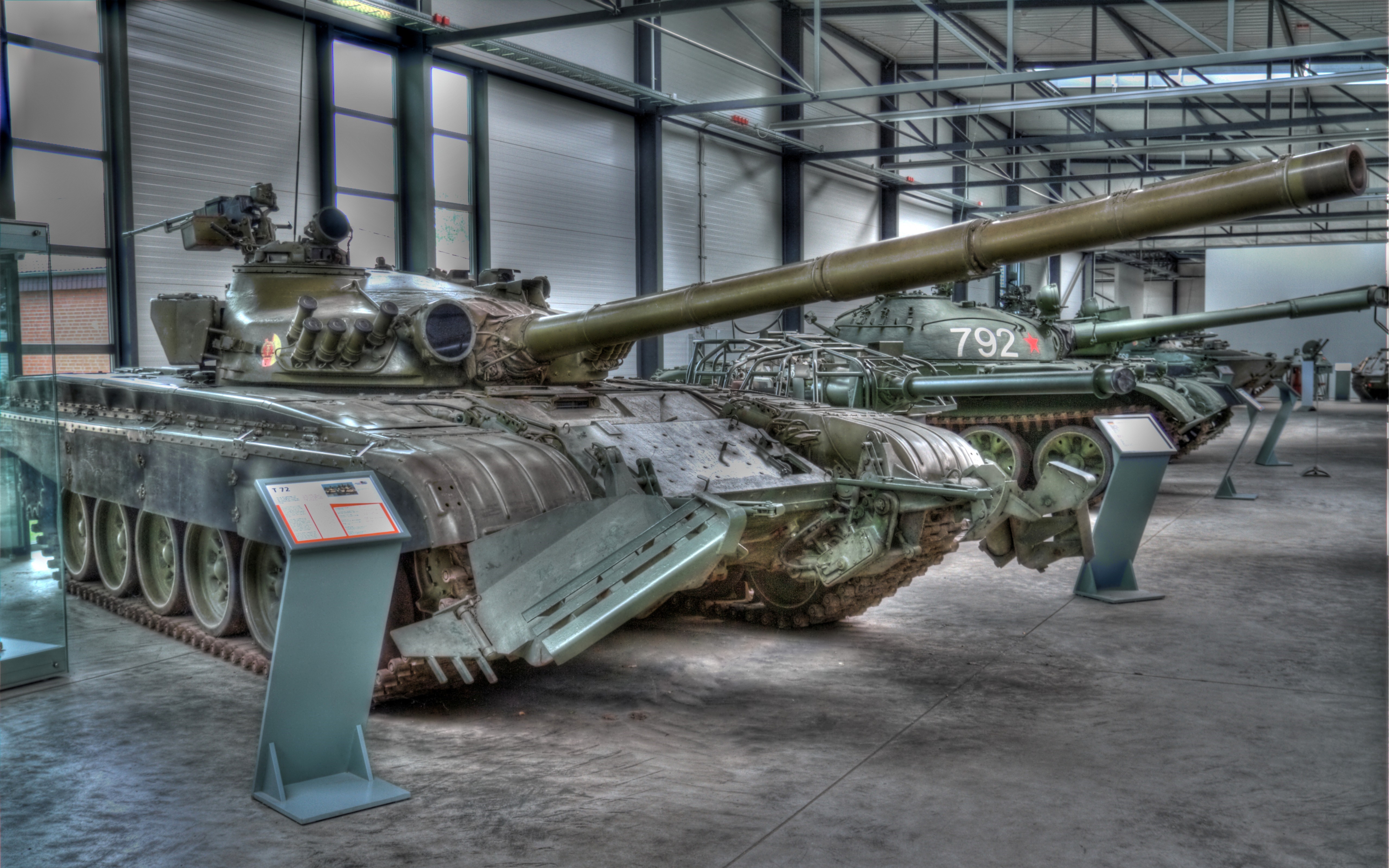 T-72 Tanks in Museum HD Wallpaper