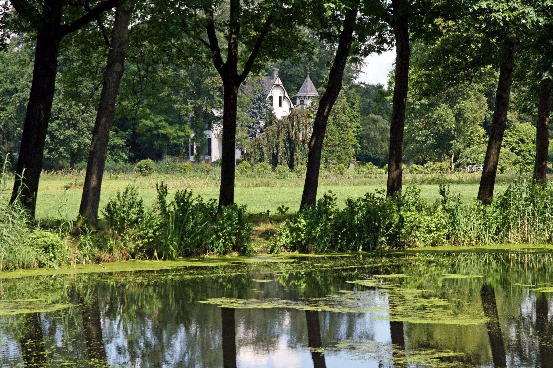 House in Netherlands by a lake HD Wallpaper