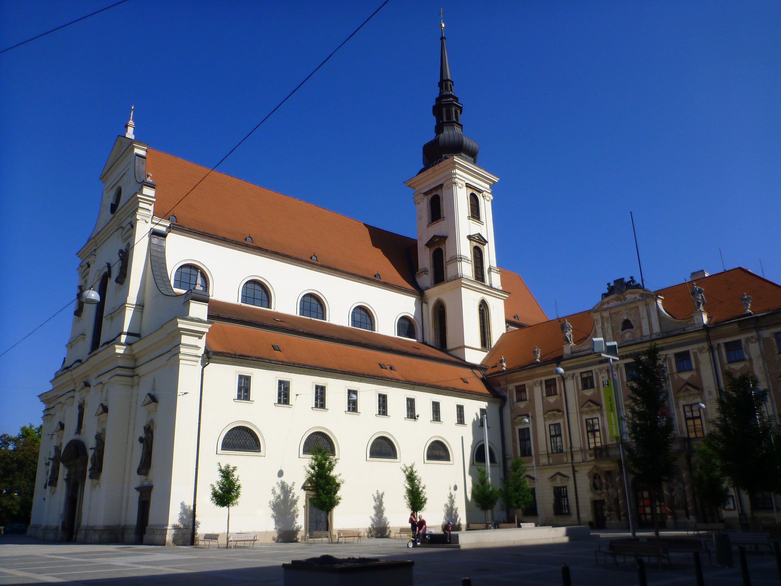 Church and buildings in Czech Republic HD Wallpaper