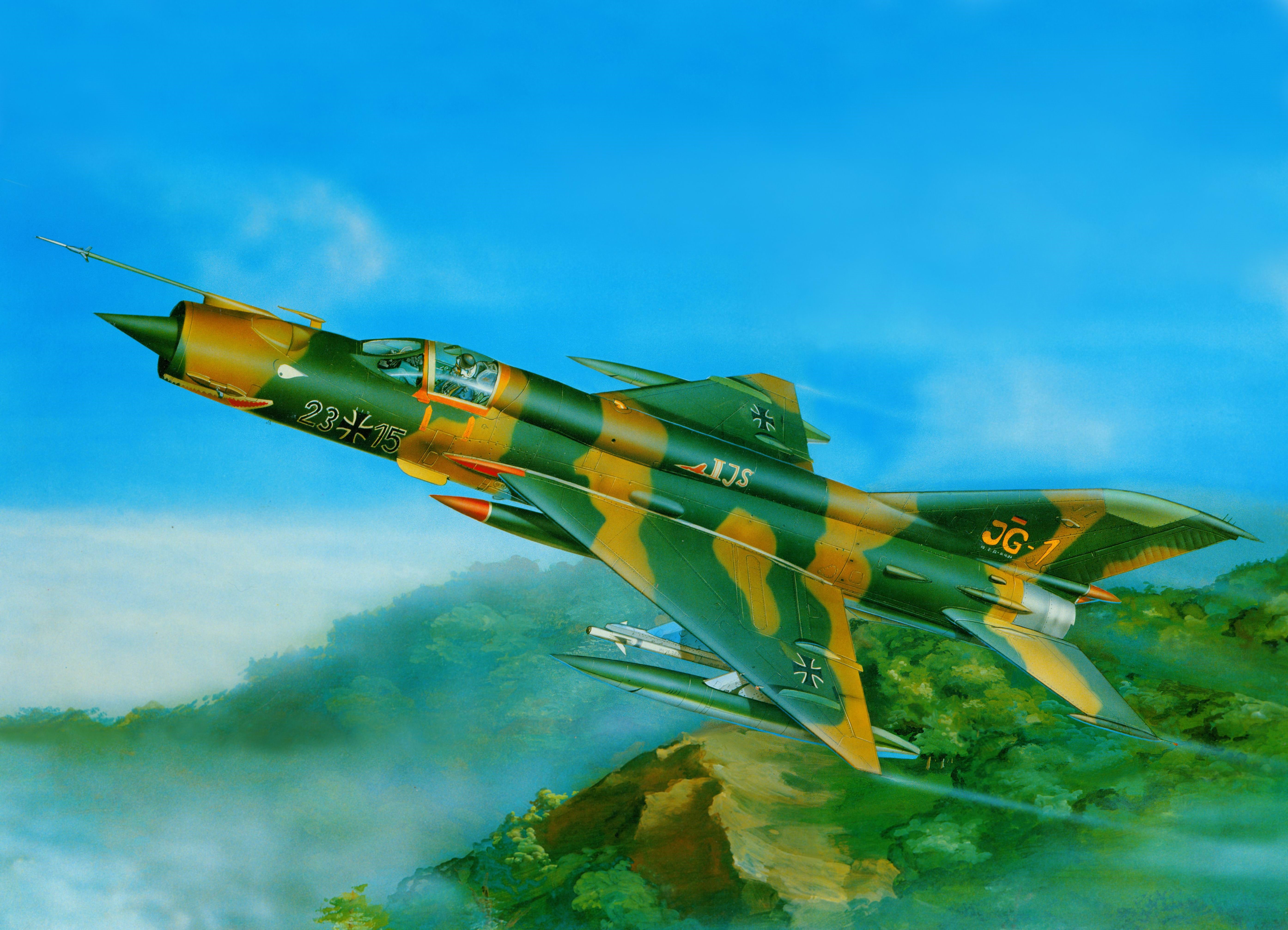 MIG-21MF Airplane Painting Art HD Wallpaper