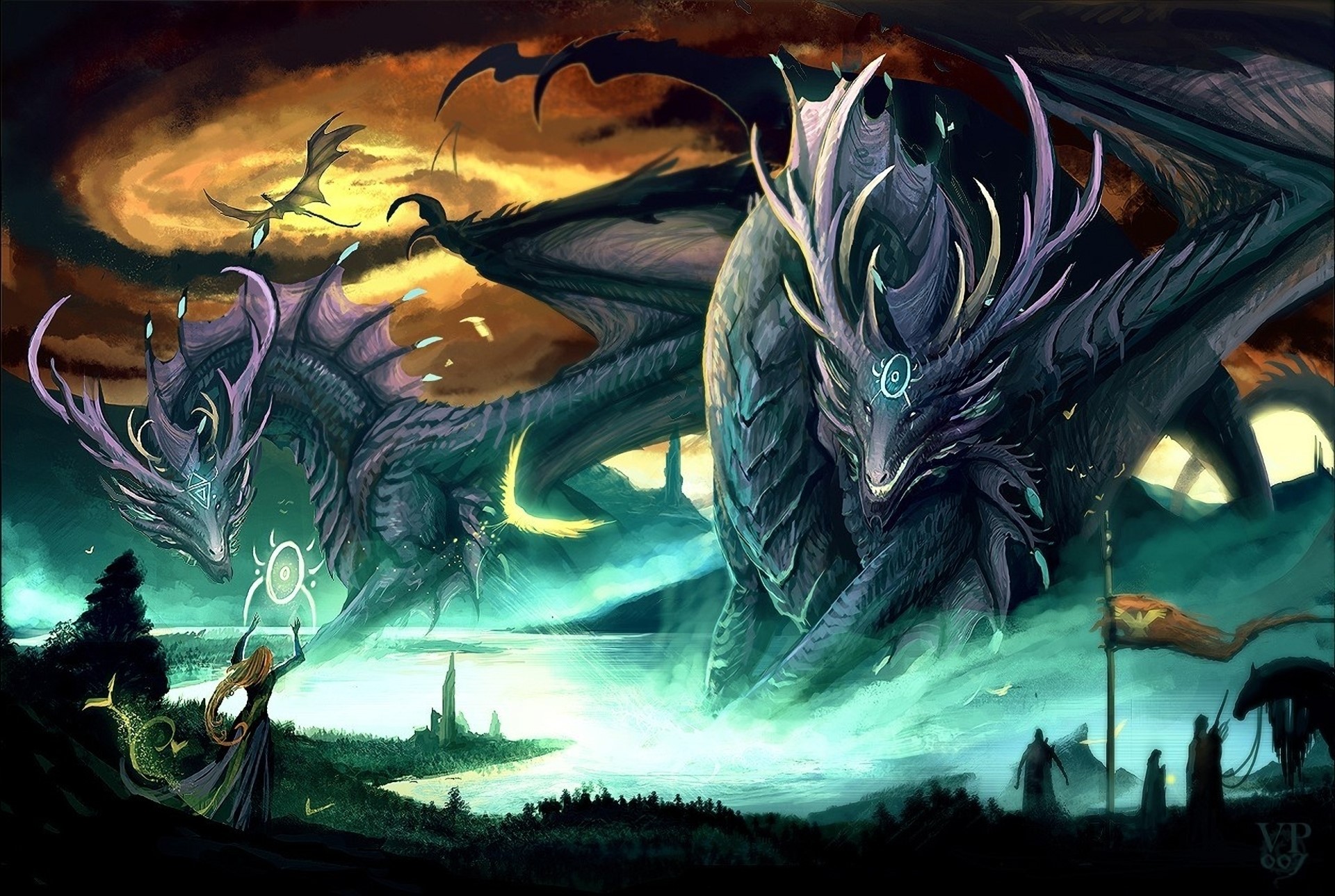 Dragons HD Wallpaper