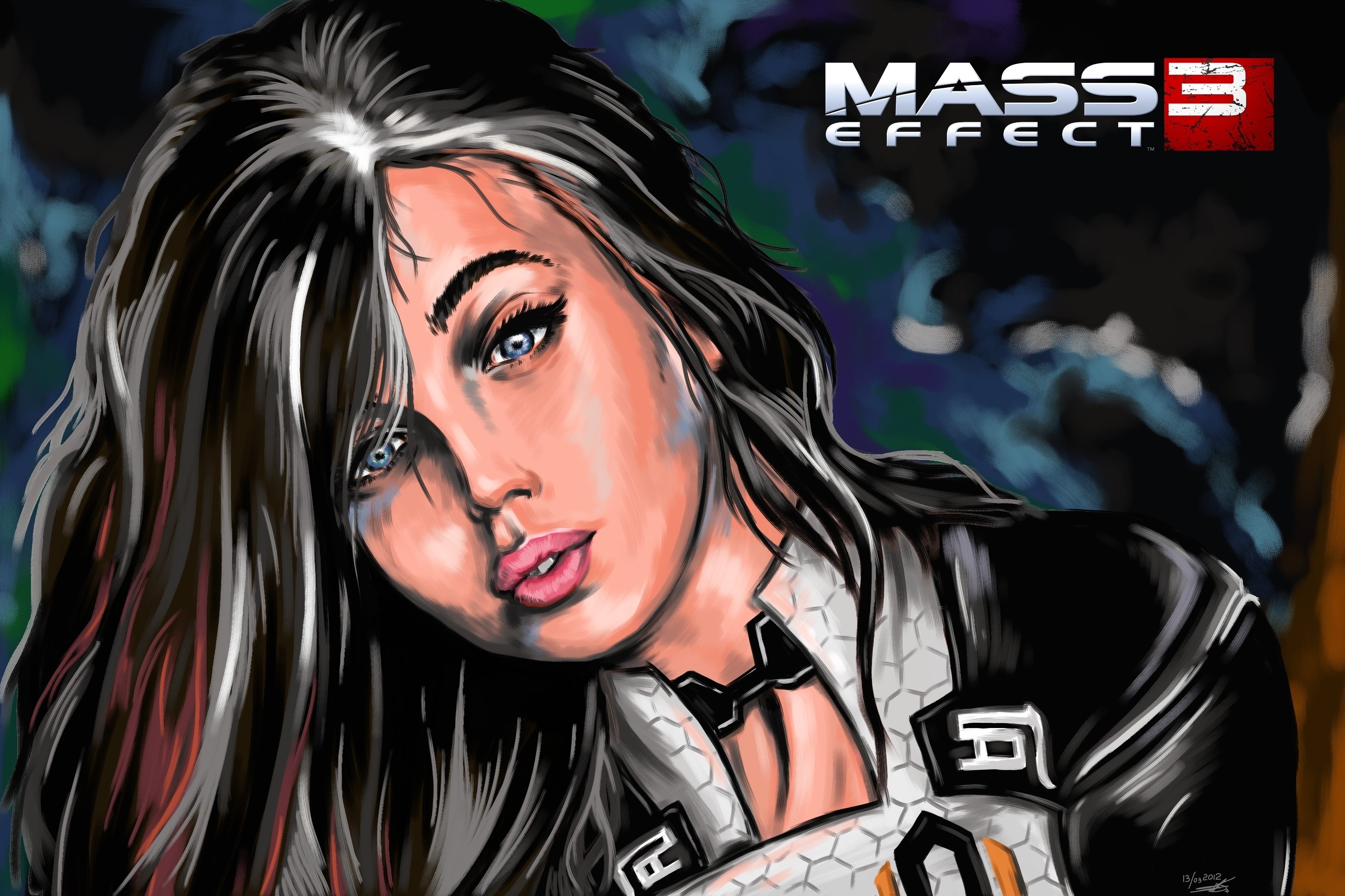 Female character from Mass Effect 3 HD Wallpaper