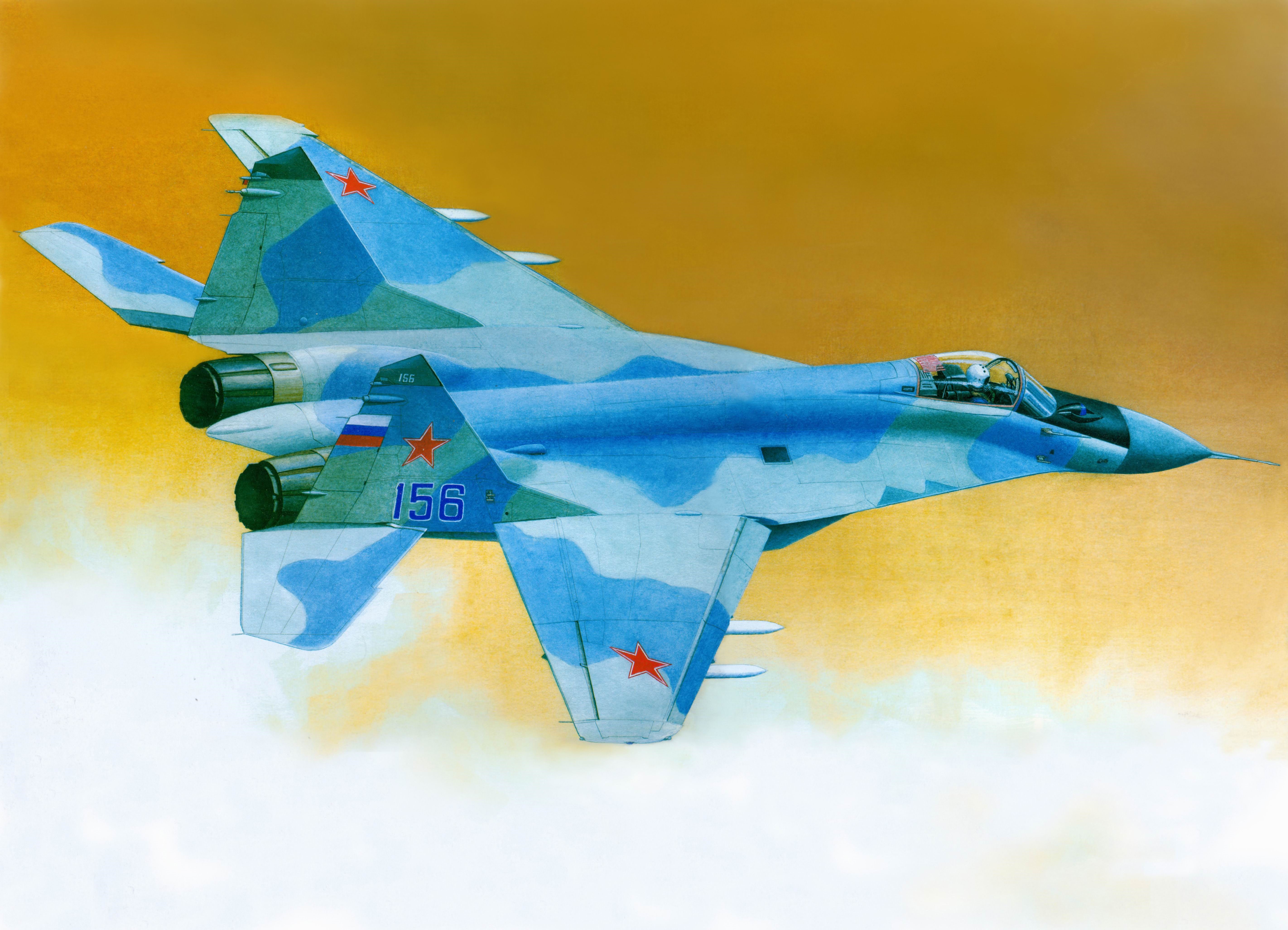 MIG-29M Airplane Painting Art HD Wallpaper