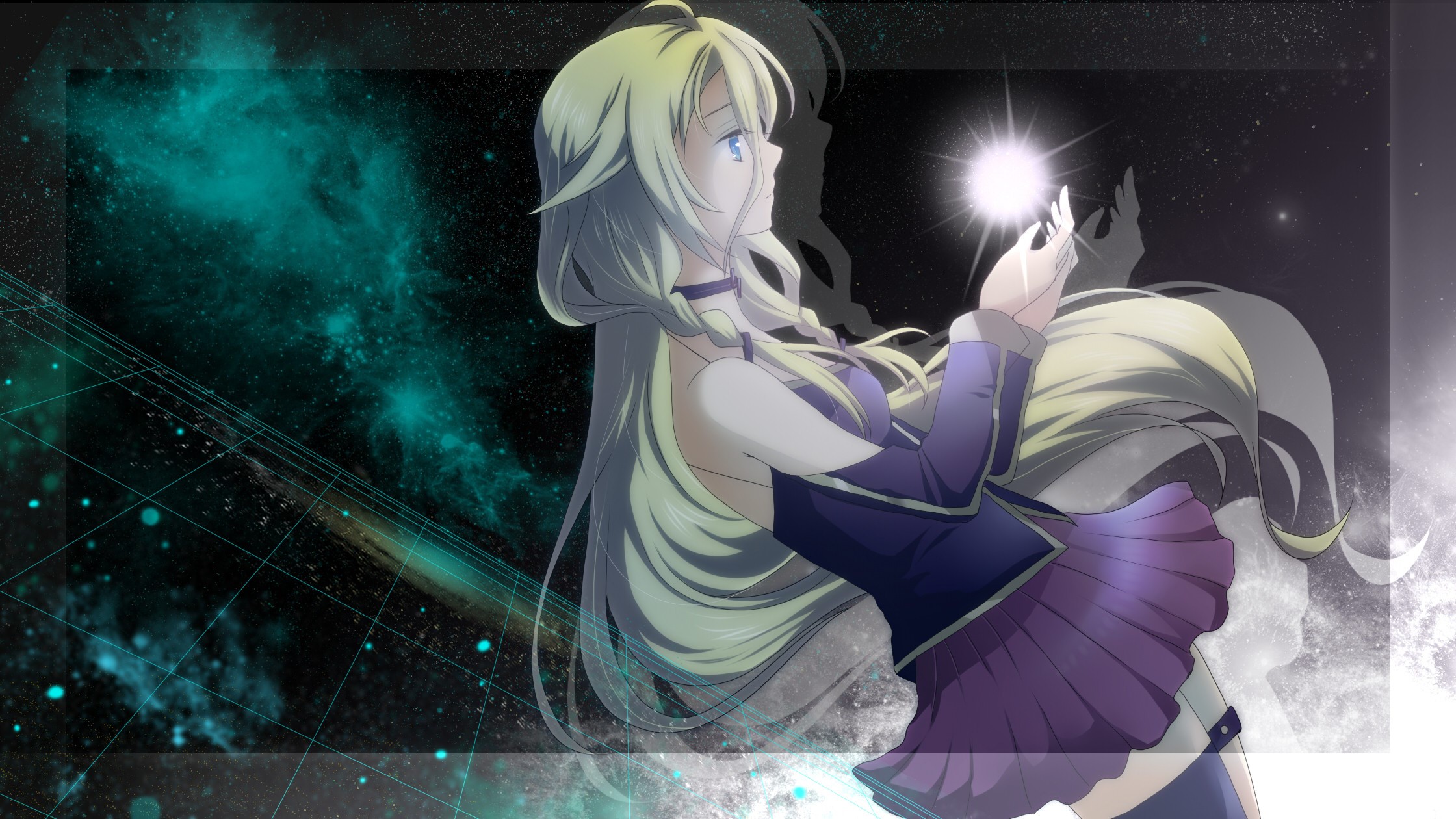 Hatsune Miku from Vocaloid holding a glowing orb HD Wallpaper