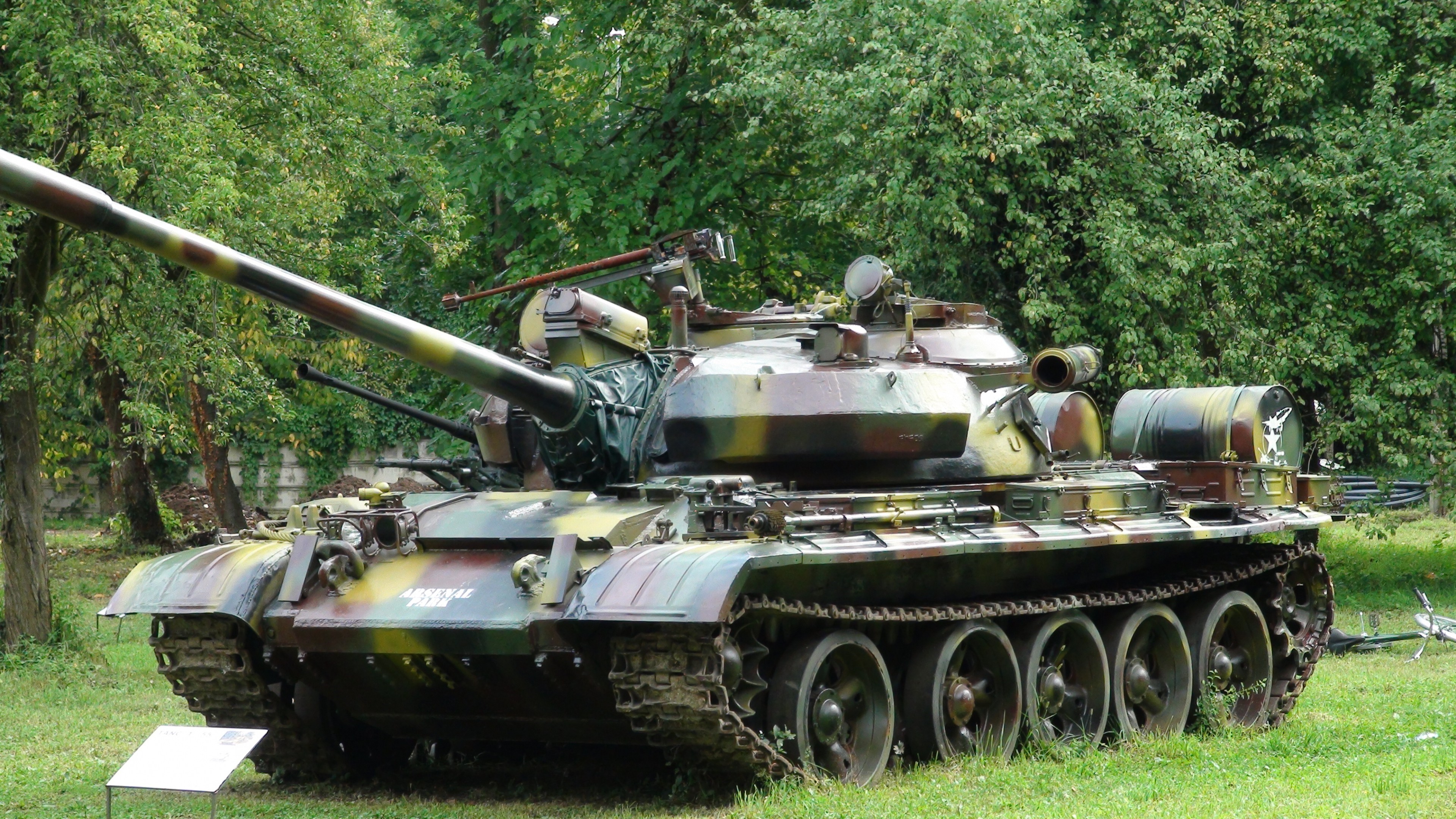 T-55 Tank in Camouflage HD Wallpaper