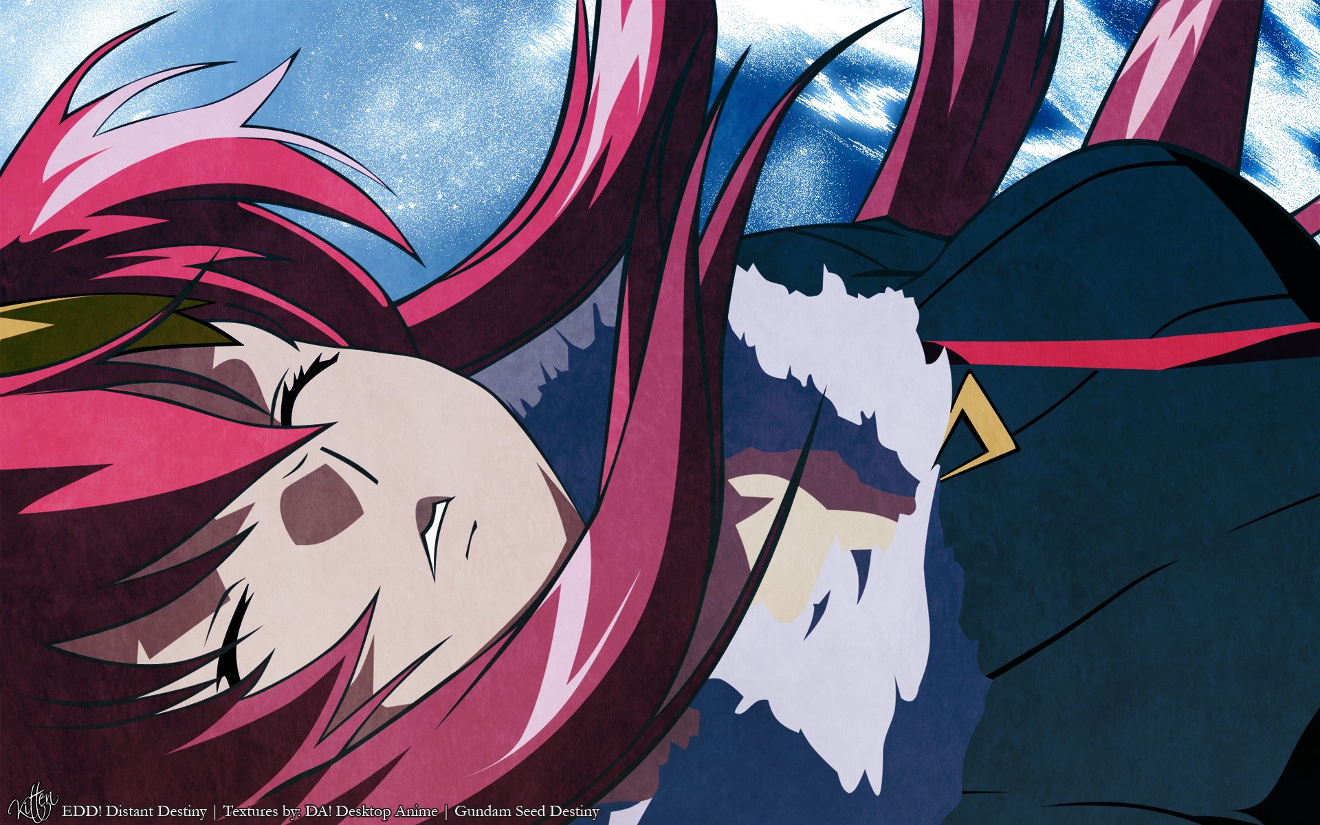 Kira Yamato and Lacus Clyne from Mobile Suit Gundam SEED Destiny HD Wallpaper