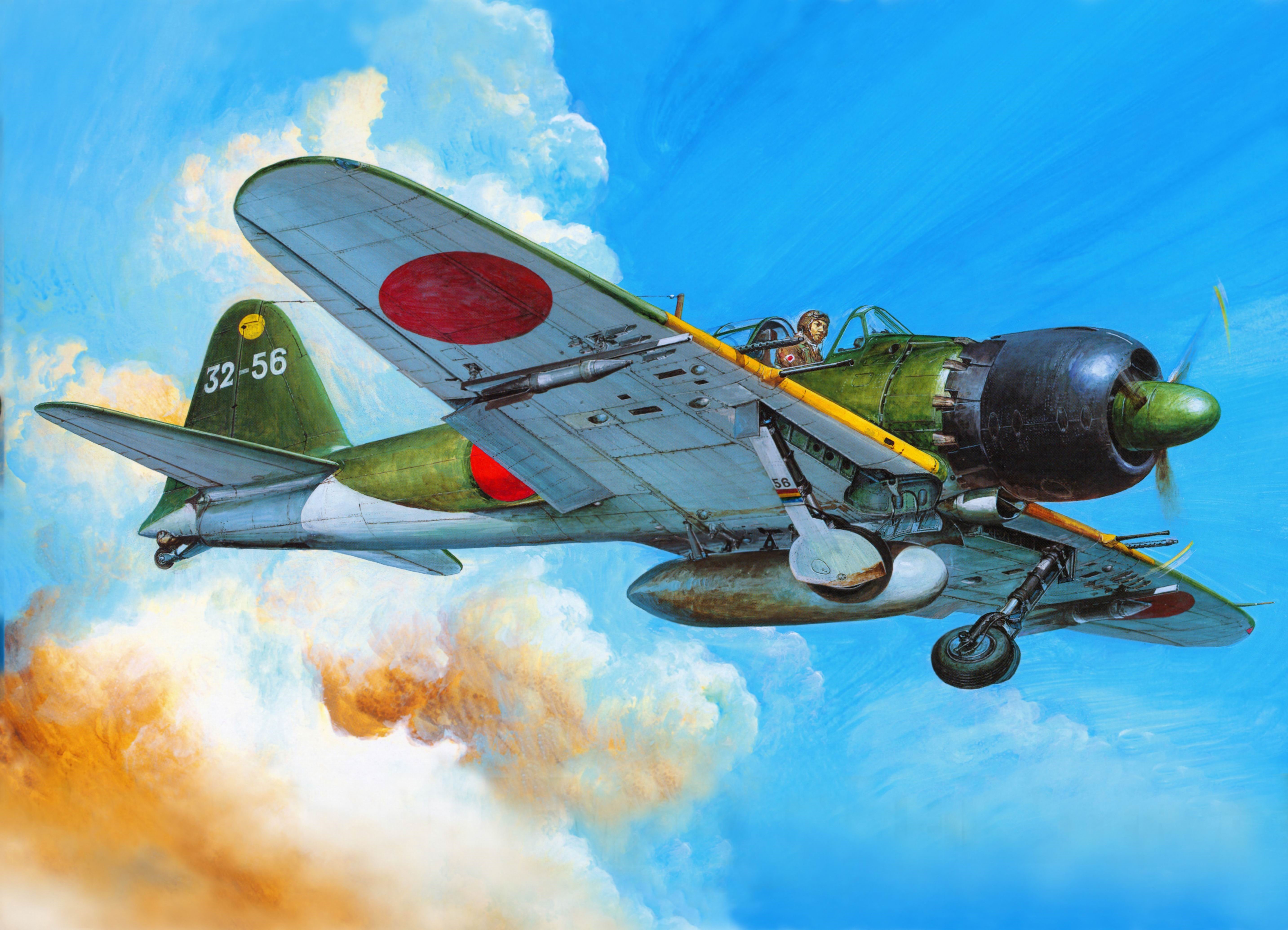 A6M5c TAMIYA Airplane Painting Art HD Wallpaper