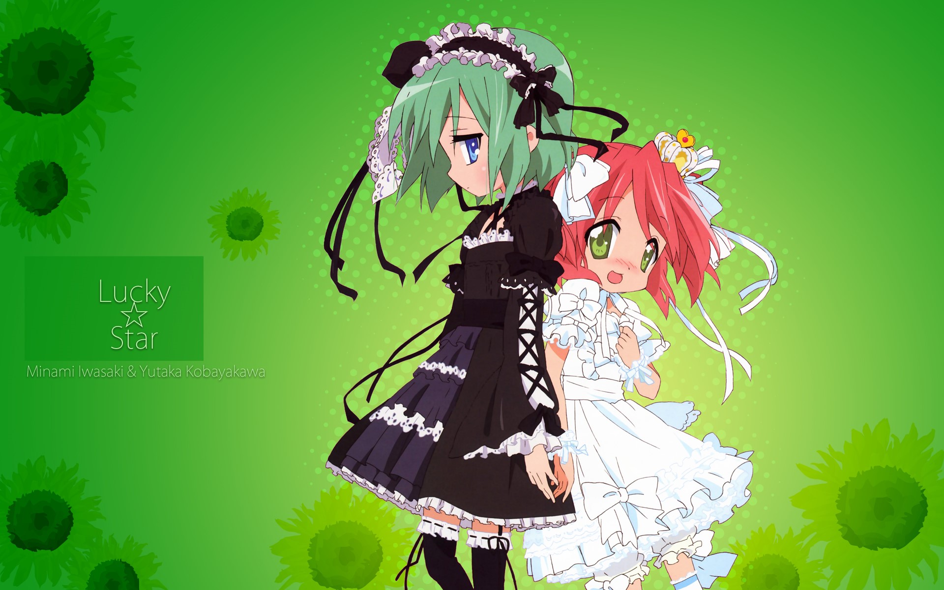 Minami Iwasaki & Yutaka Kobayakawa from Lucky Star HD Wallpaper
