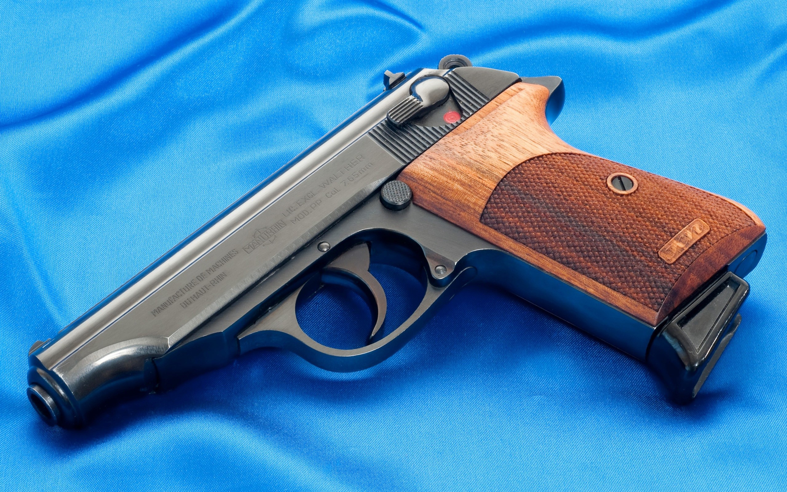 Walther PPK pistol with wood grips HD Wallpaper
