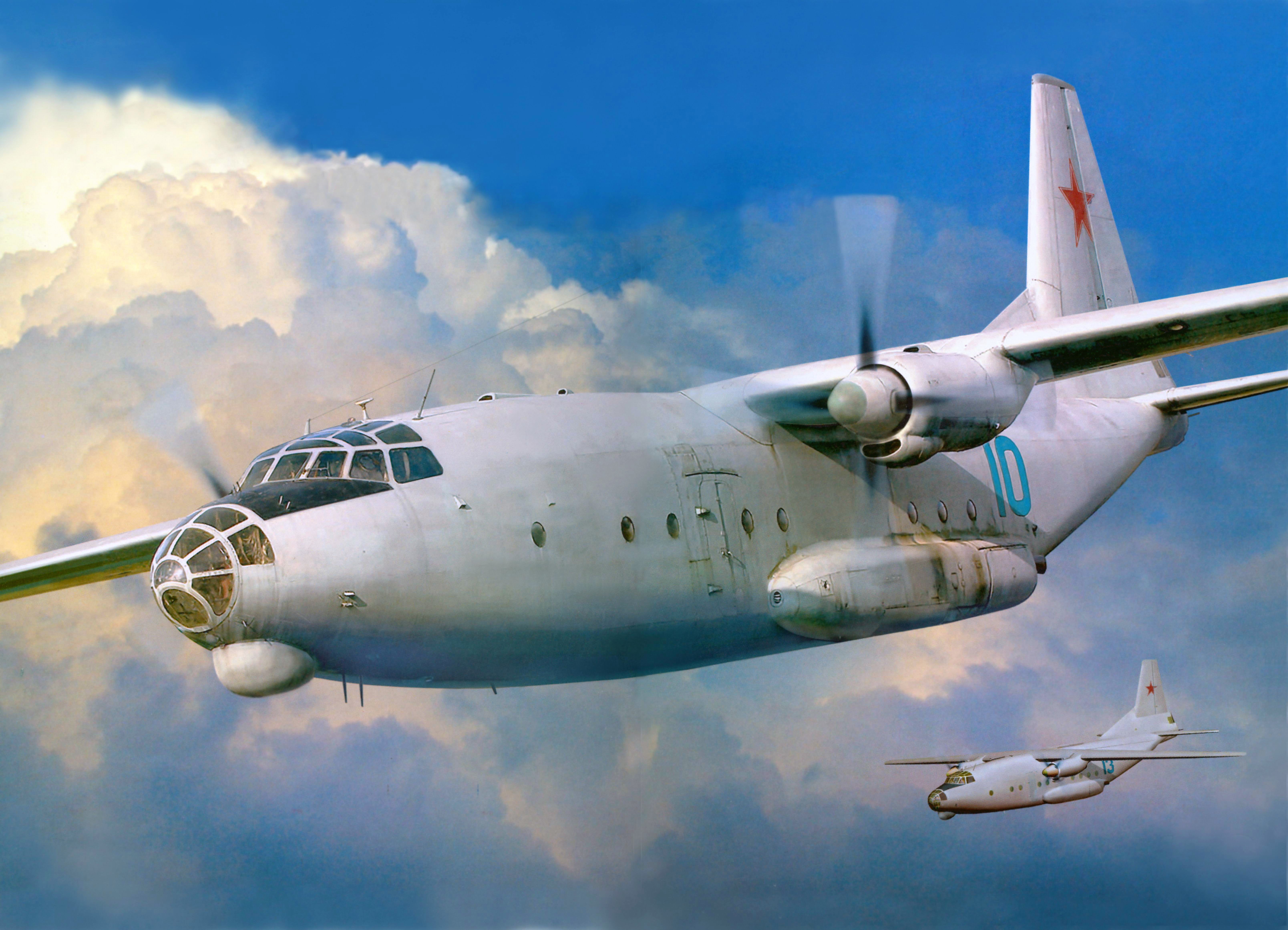 Antonov An-12 Airplane in Flight HD Wallpaper