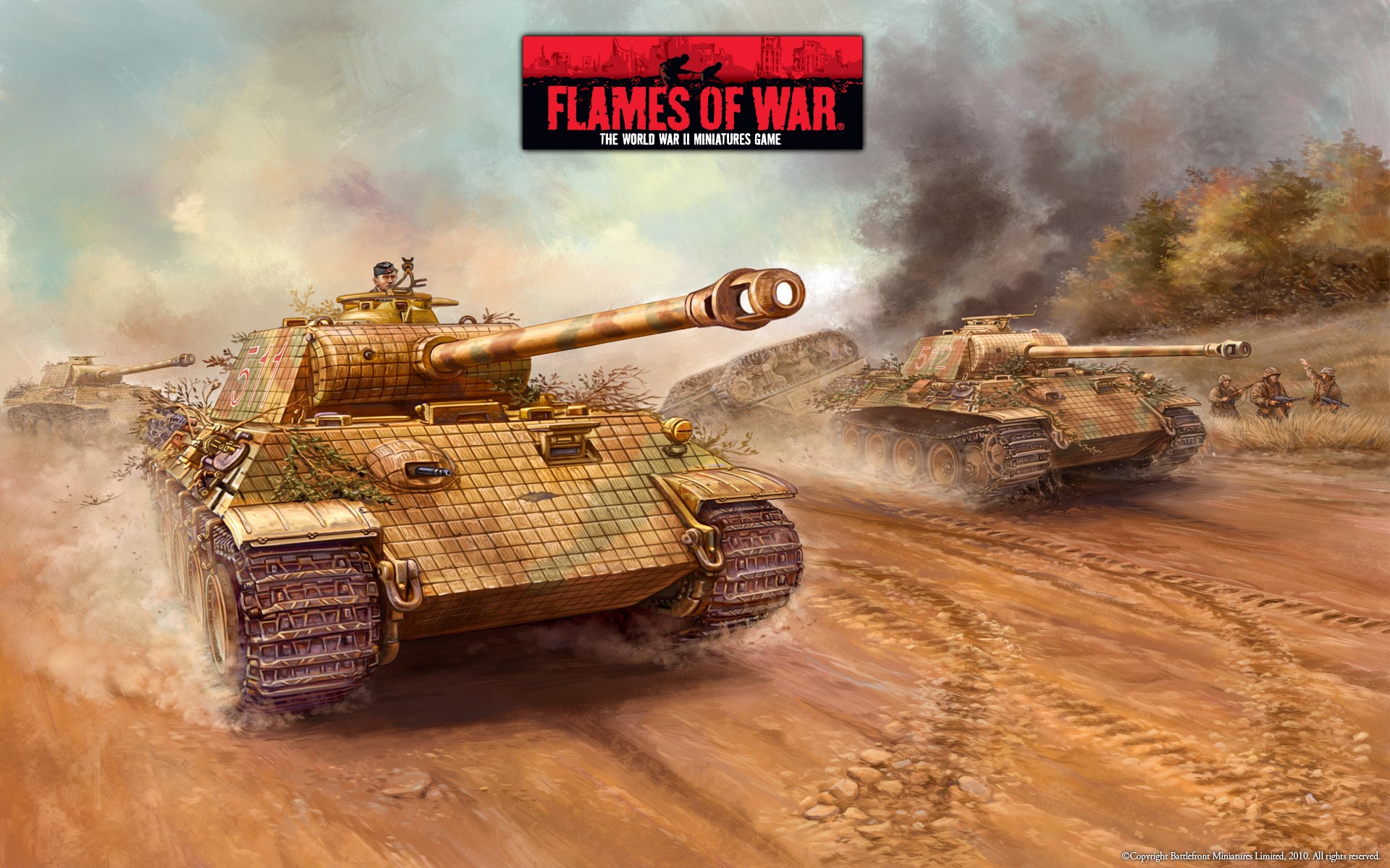 Flames of War World War II Miniatures Game Tanks HD Wallpaper